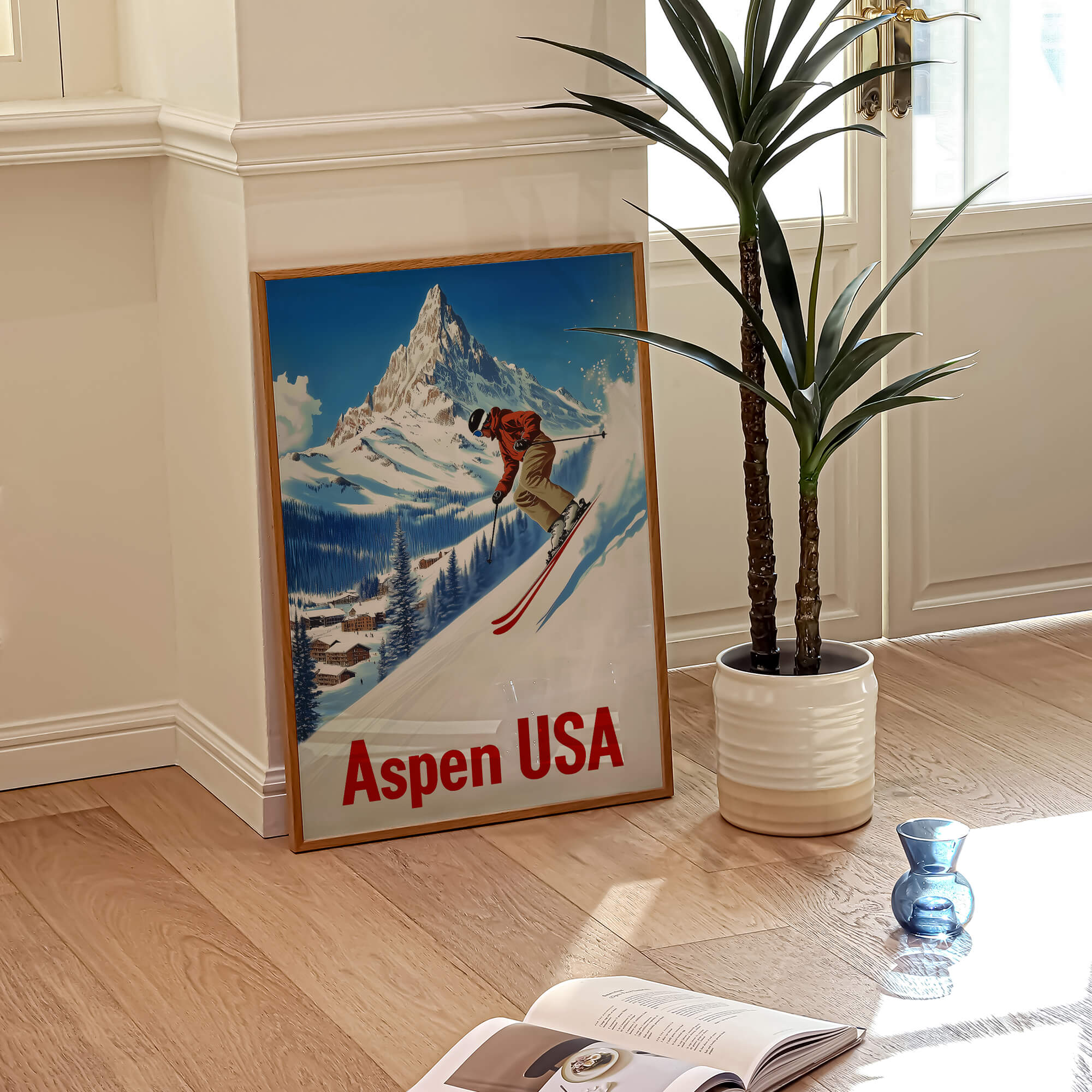 Aspen, Colorado Vintage Ski Travel Poster