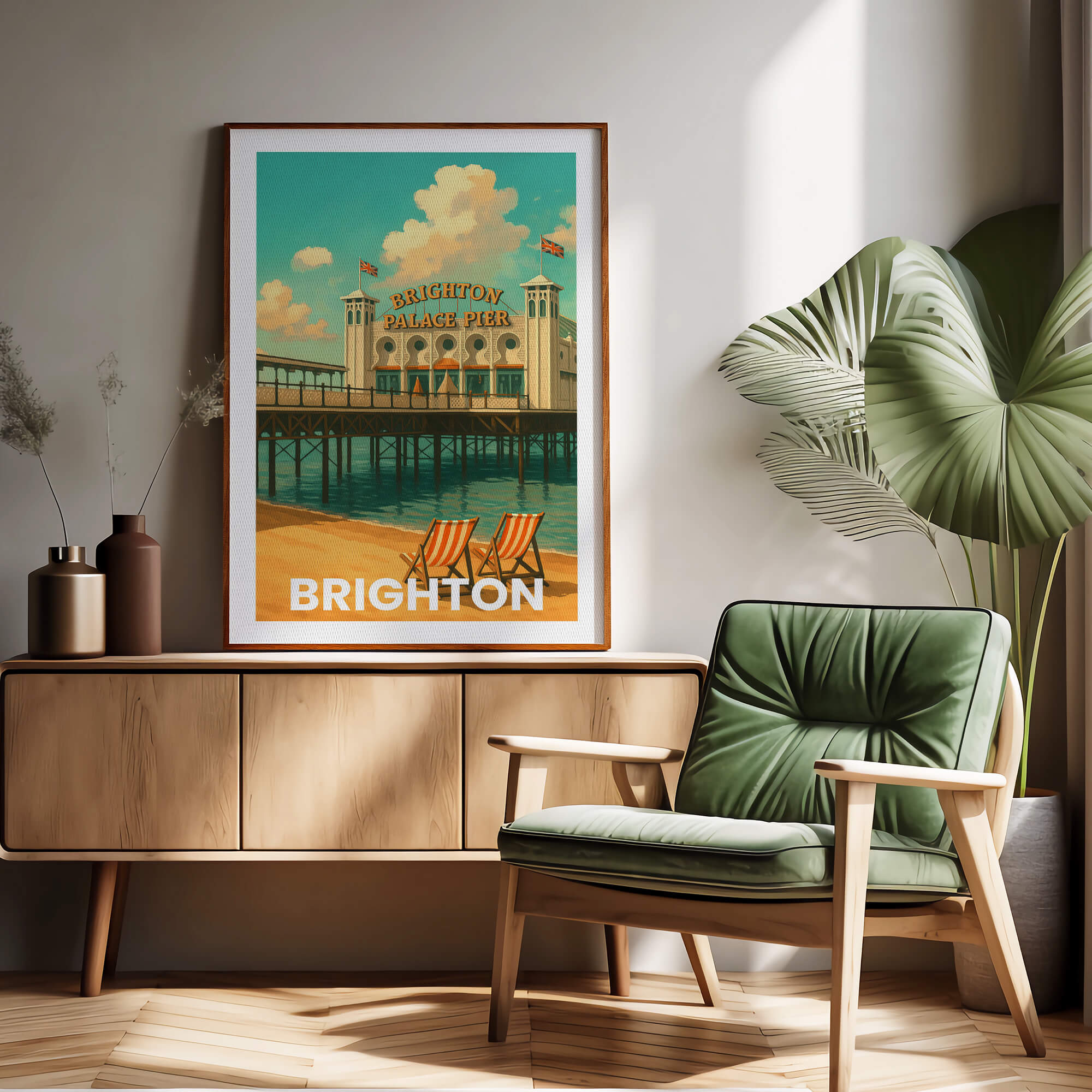 Brighton Vintage City Travel Poster