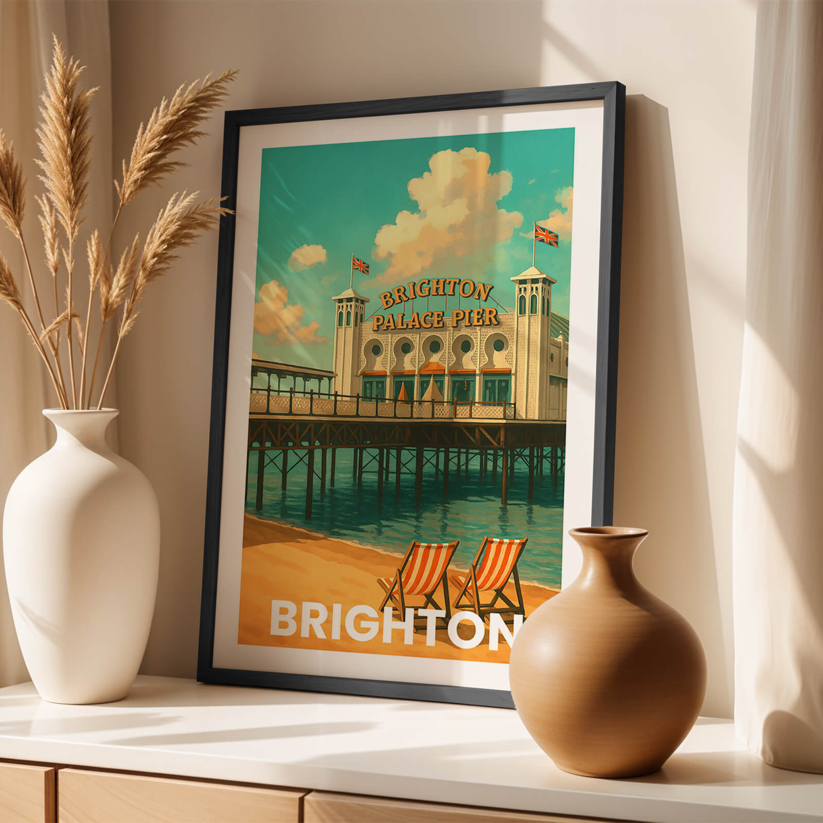 Brighton Vintage City Travel Poster
