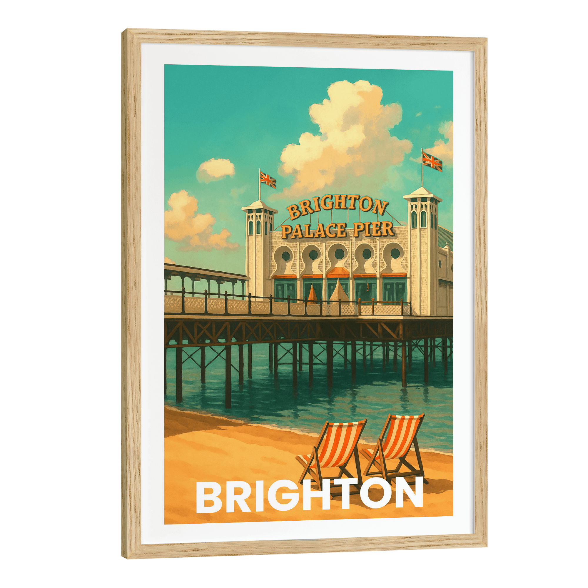 Brighton Vintage City Travel Poster