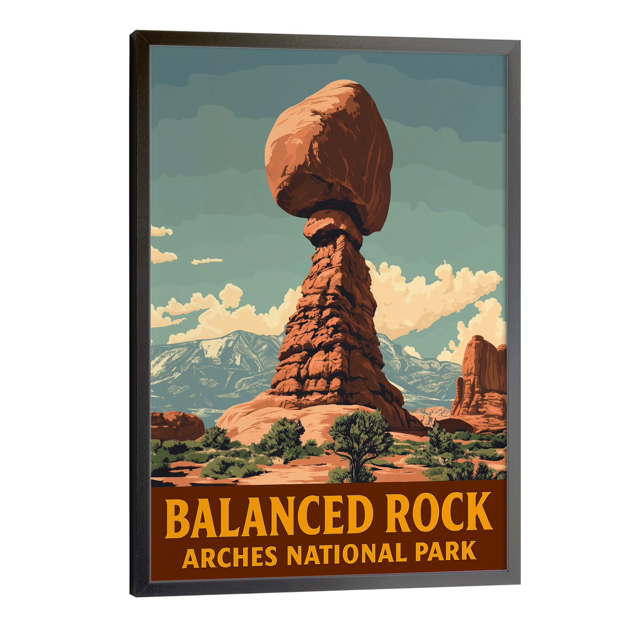 Balanced Rock Arches National Park Travel Poster