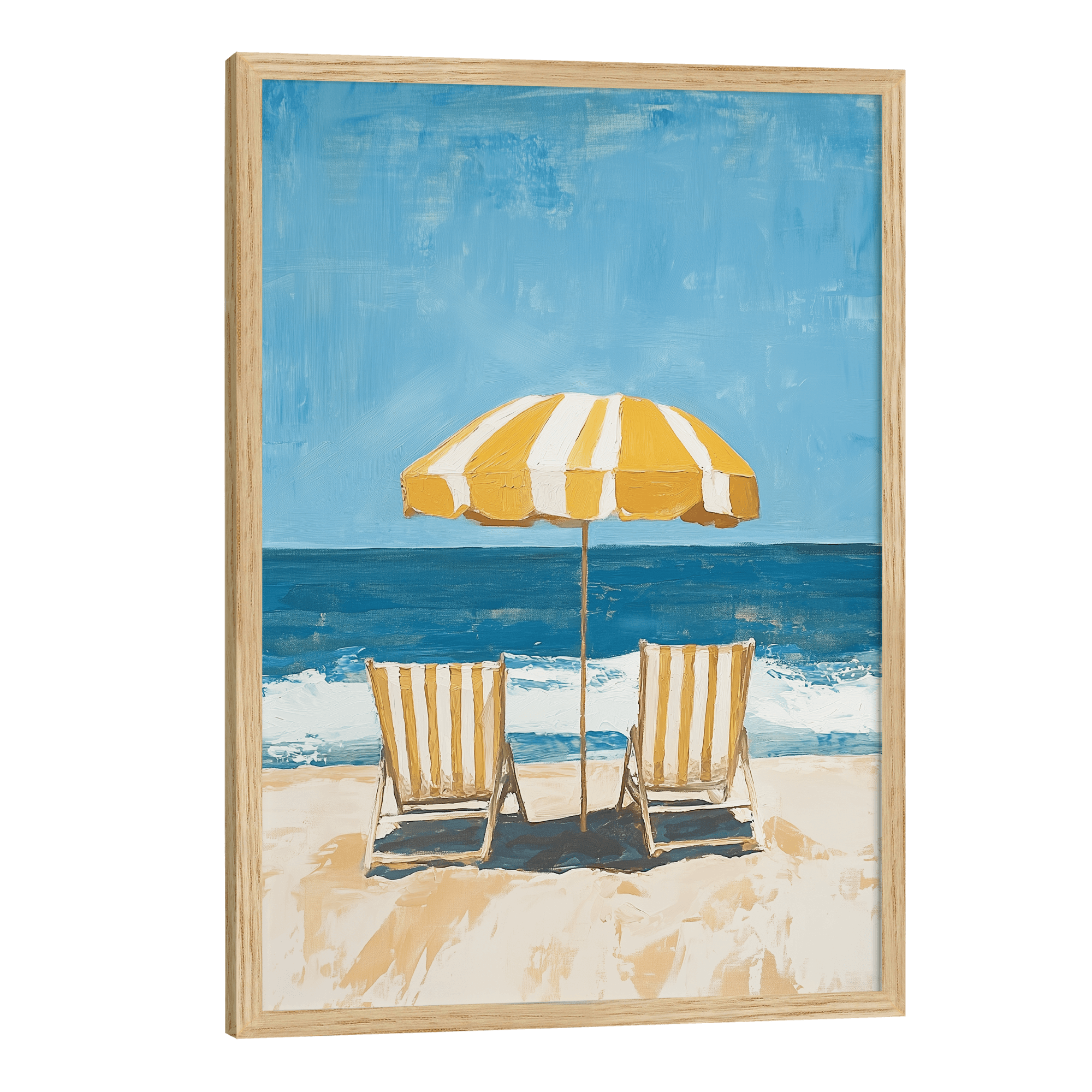 Deckchairs On The Beach Poster