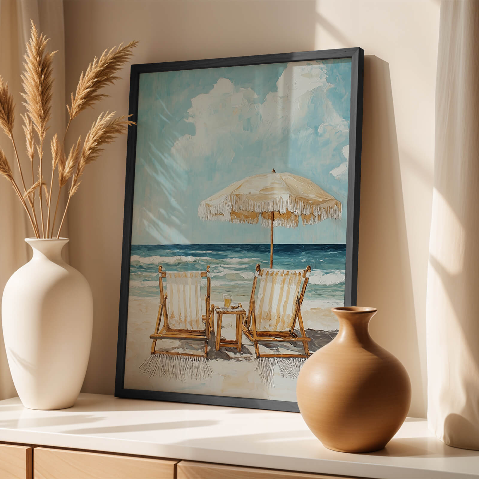 Deckchairs In The Sun Poster