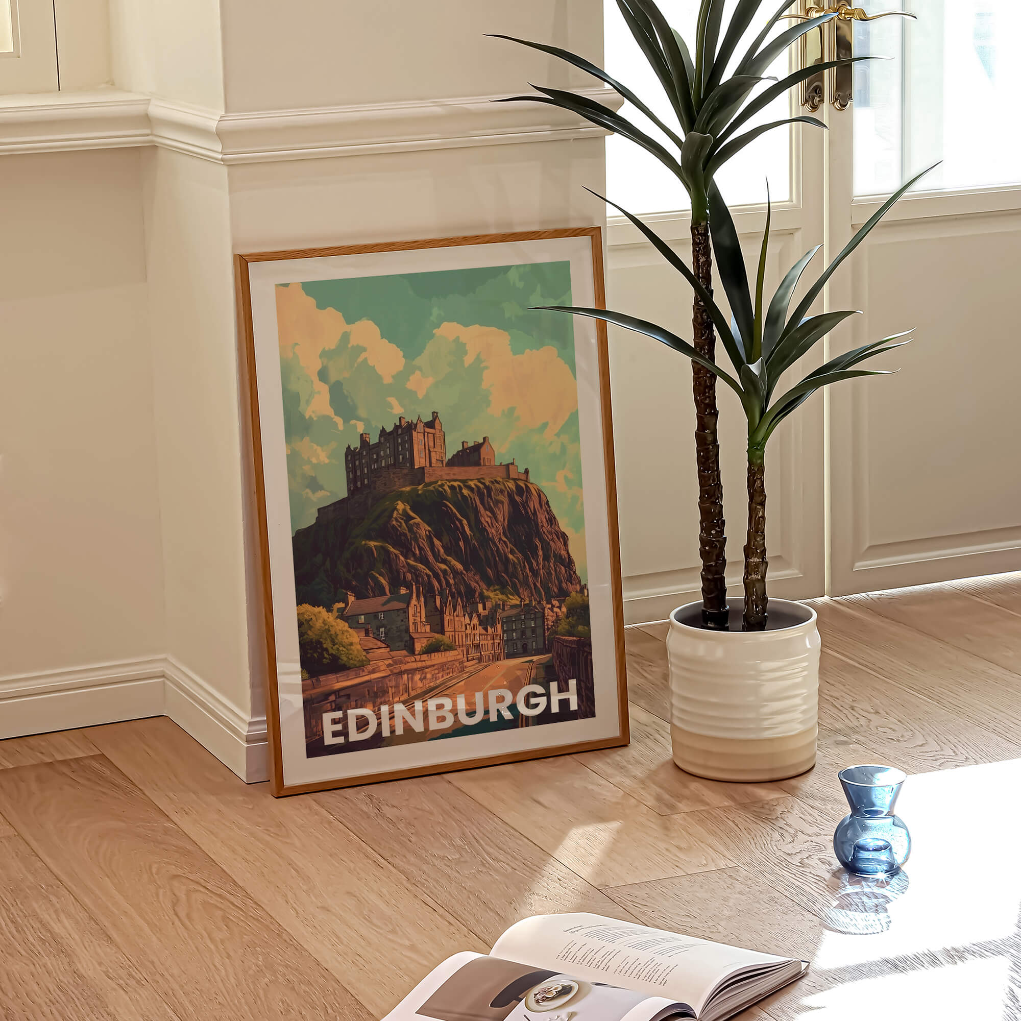 Edinburgh Vintage City Travel Poster
