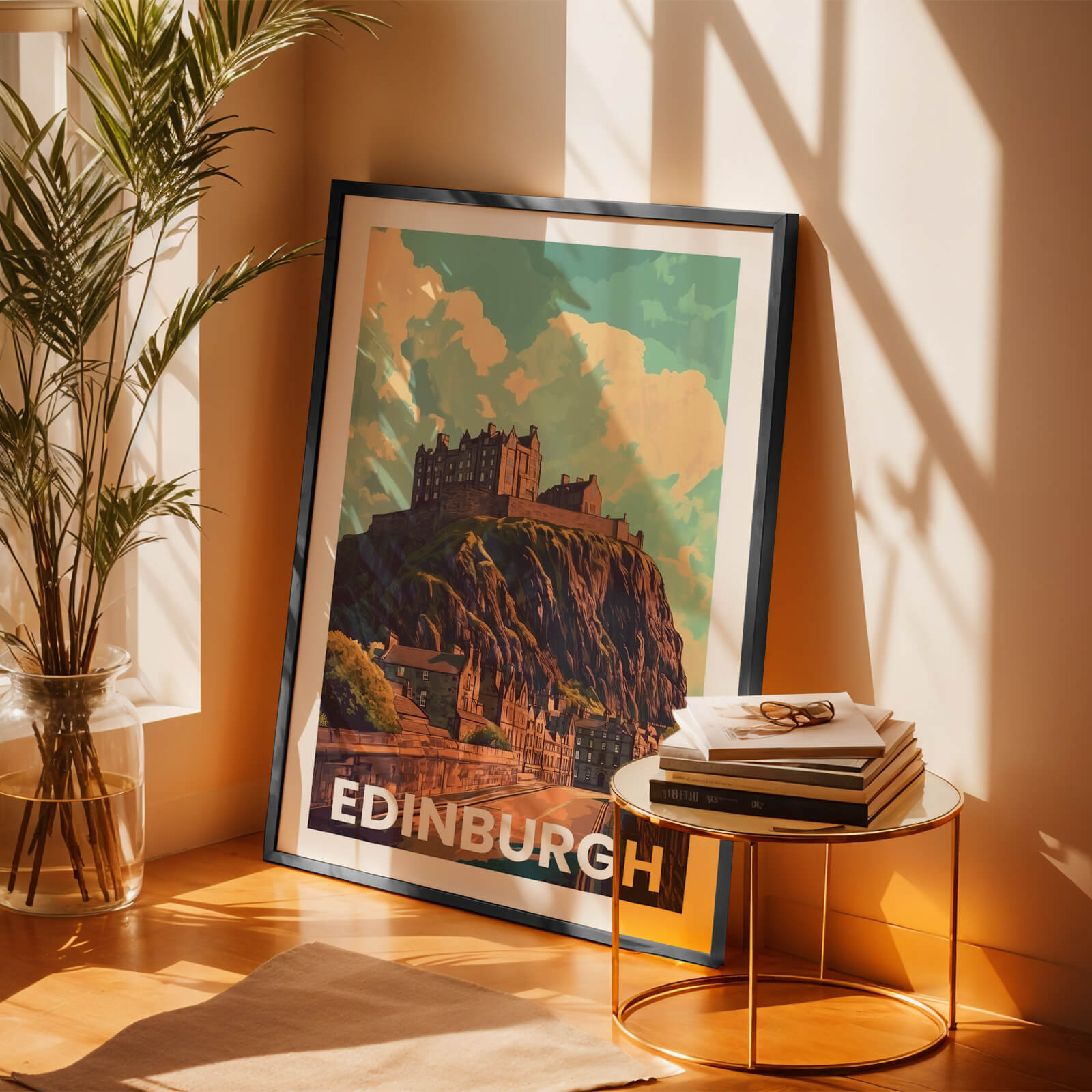 Edinburgh Vintage City Travel Poster