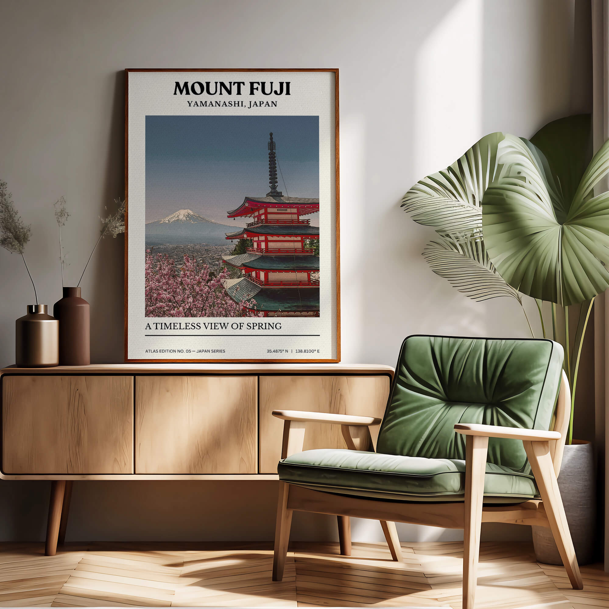 Mount Fuji in Bloom Travel Poster