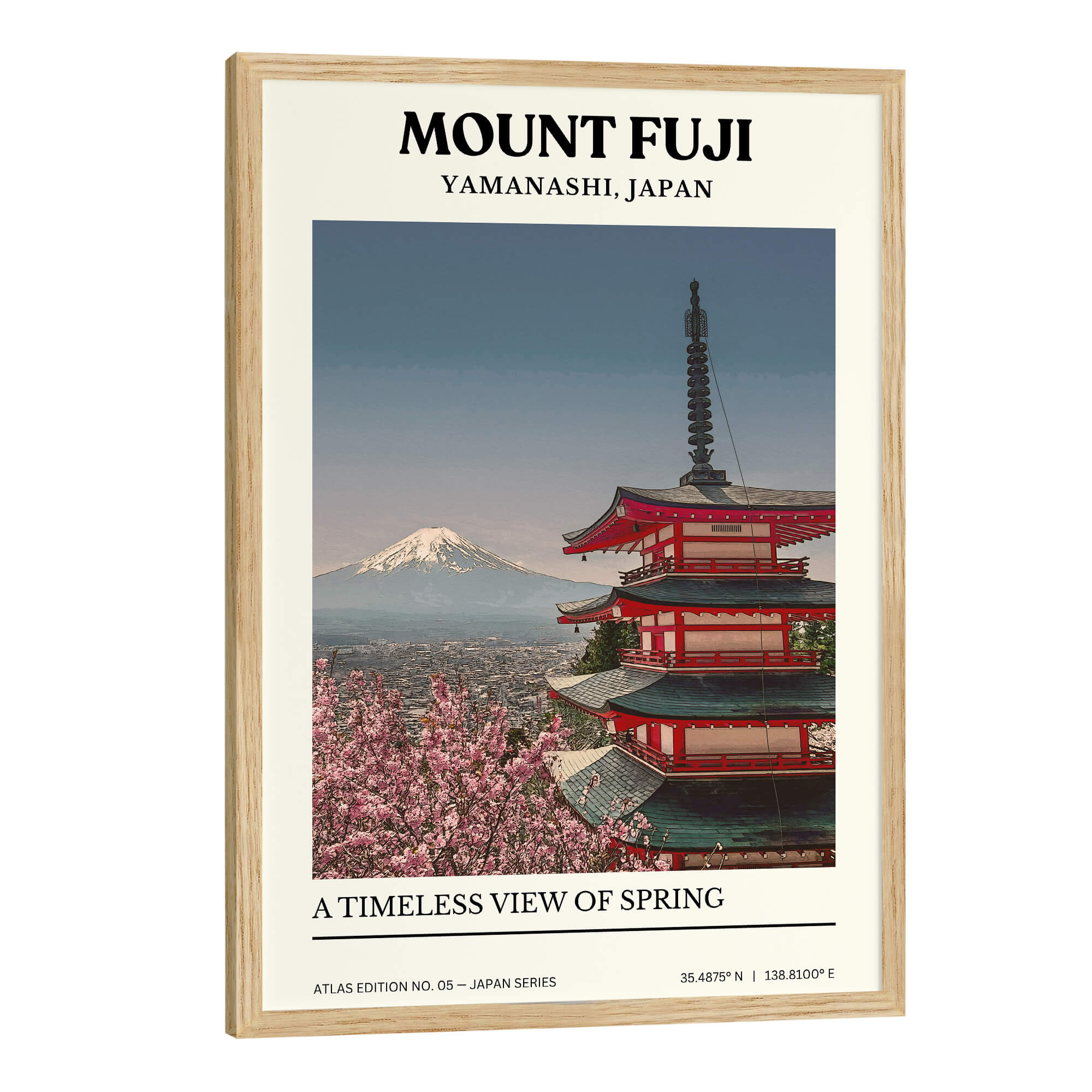 Mount Fuji in Bloom Travel Poster