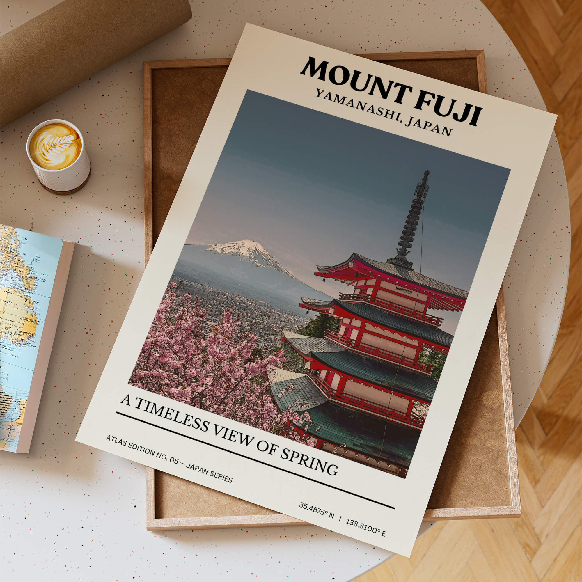 Mount Fuji in Bloom Travel Poster