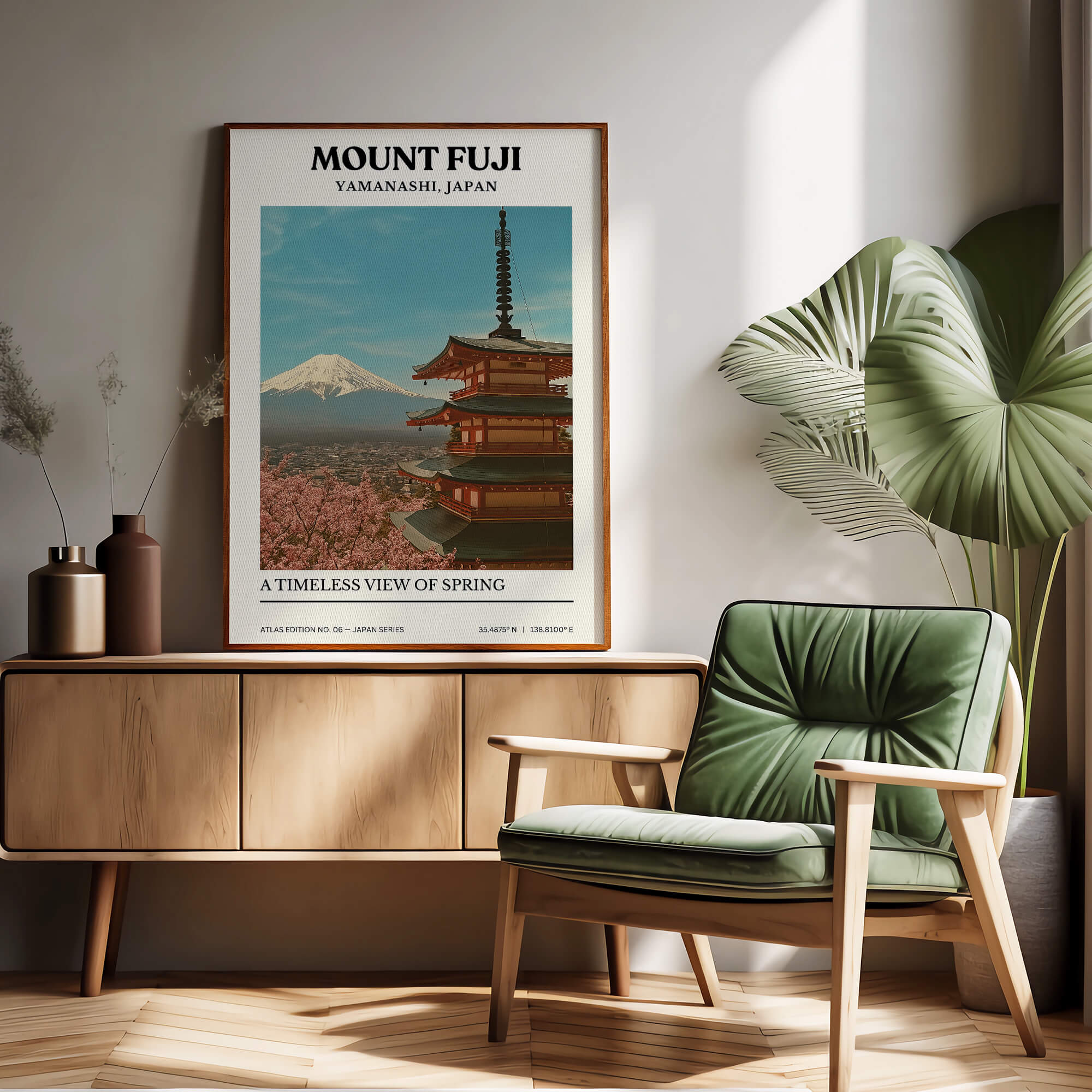 Mount Fuji Horizon Travel Poster