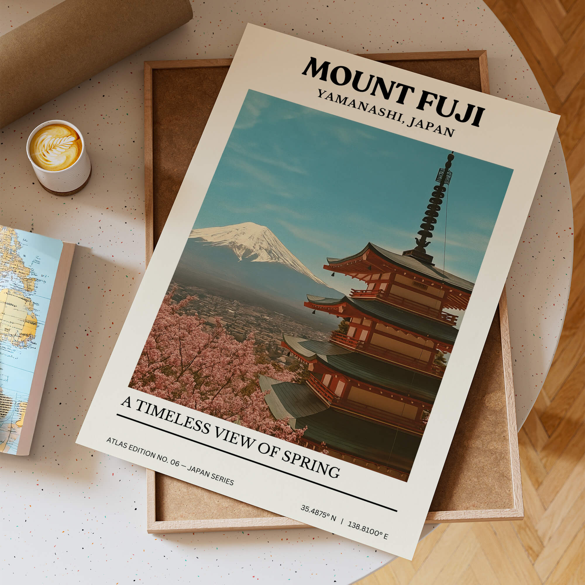 Mount Fuji Horizon Travel Poster