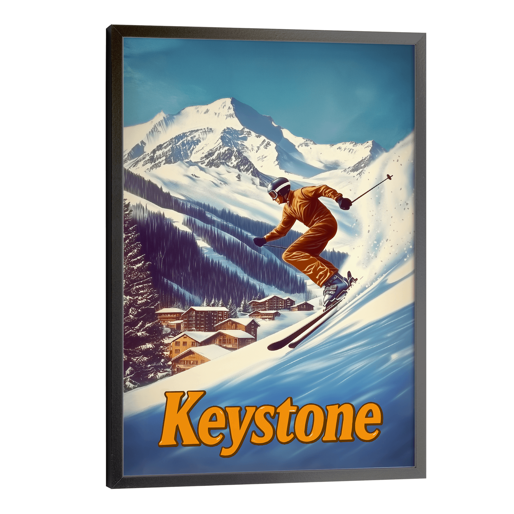 Keystone, Colorado Vintage Ski Travel Poster