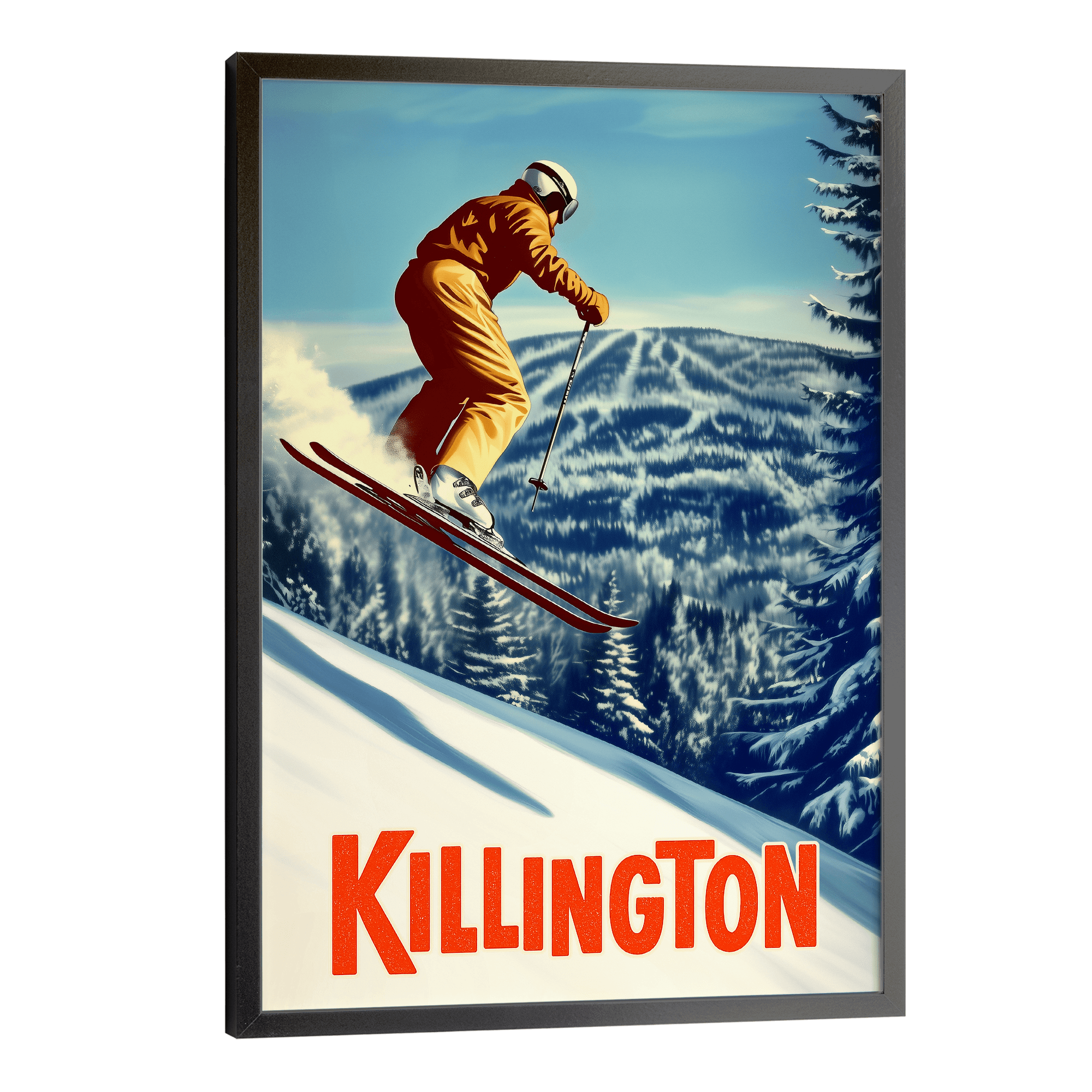 Killington Resort, Vermont Vintage Ski Travel Poster