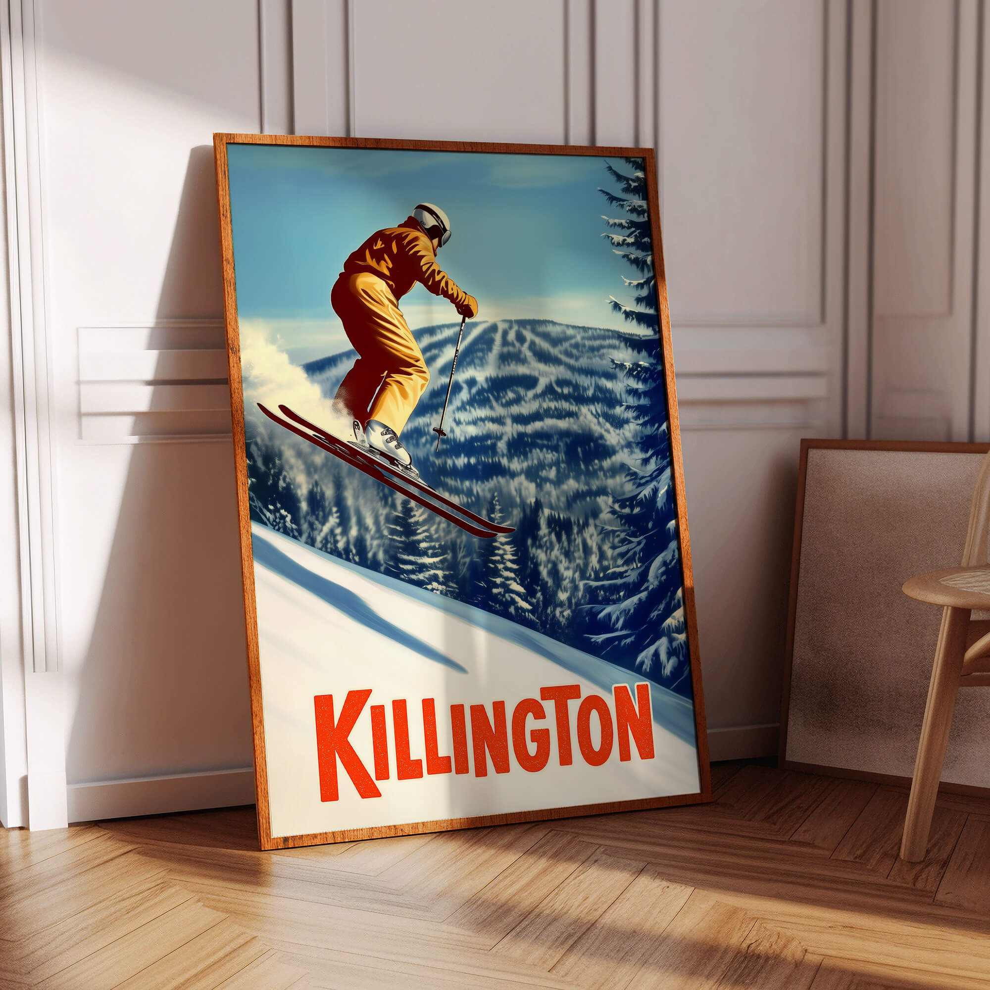 Killington Resort, Vermont Vintage Ski Travel Poster
