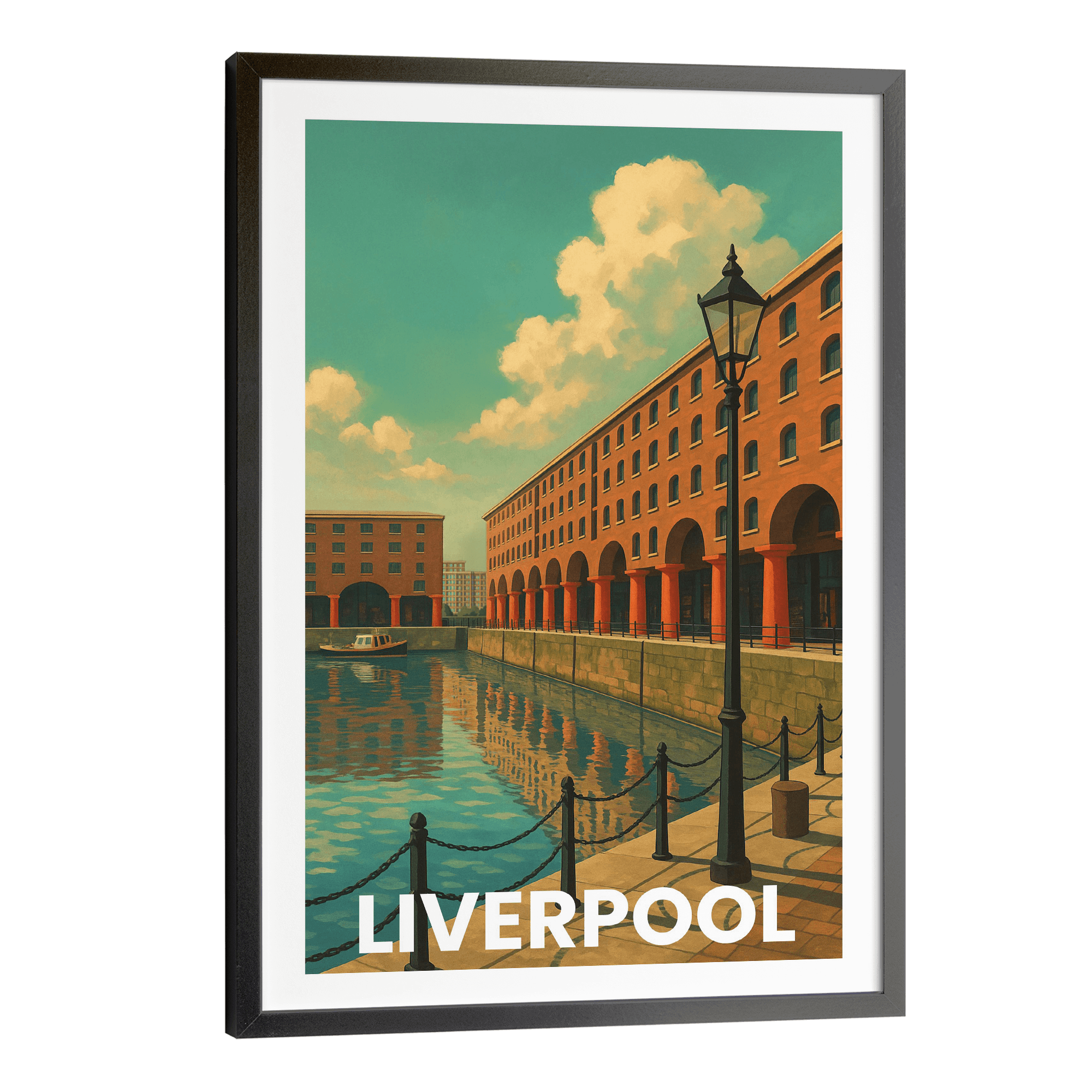 Liverpool Vintage City Travel Poster