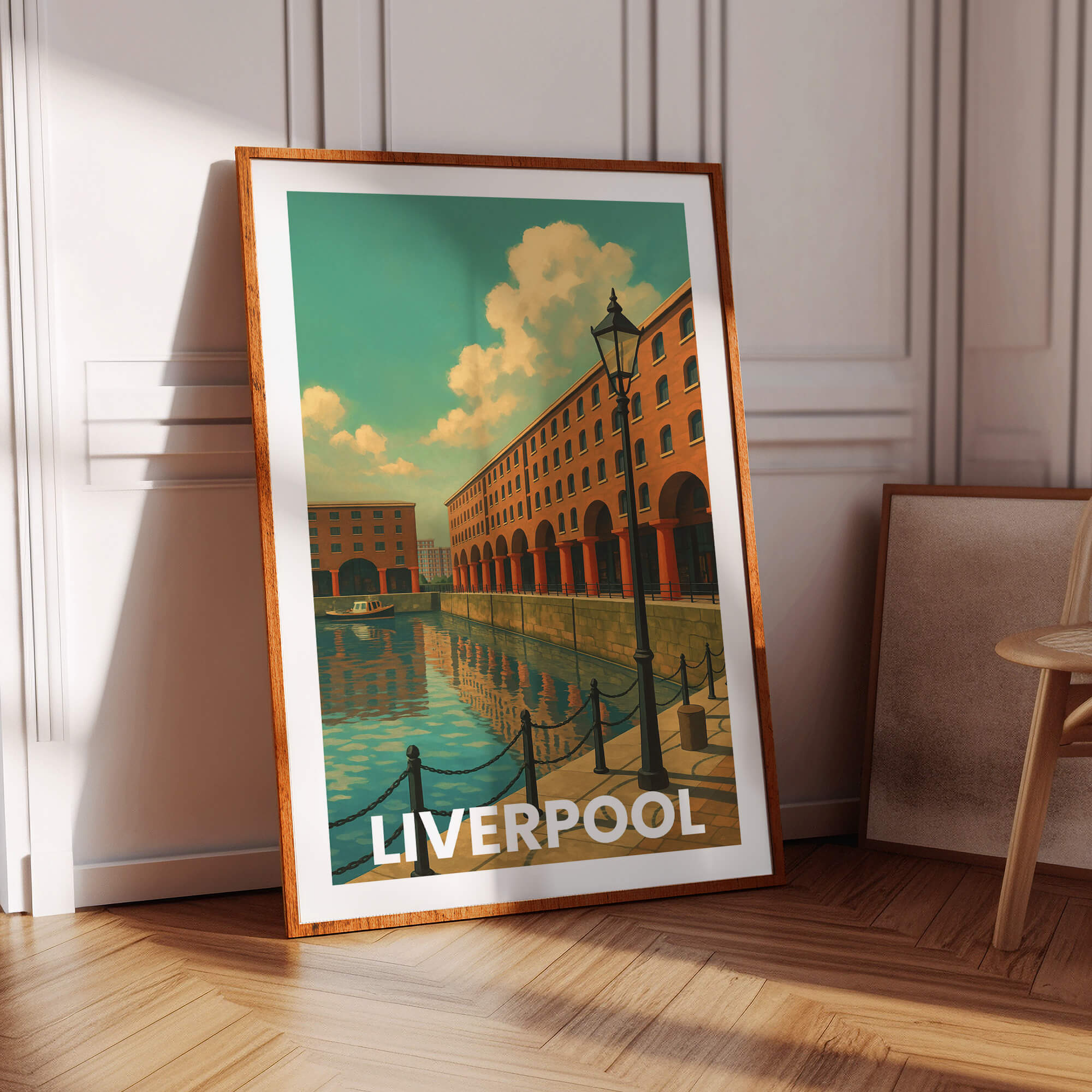 Liverpool Vintage City Travel Poster