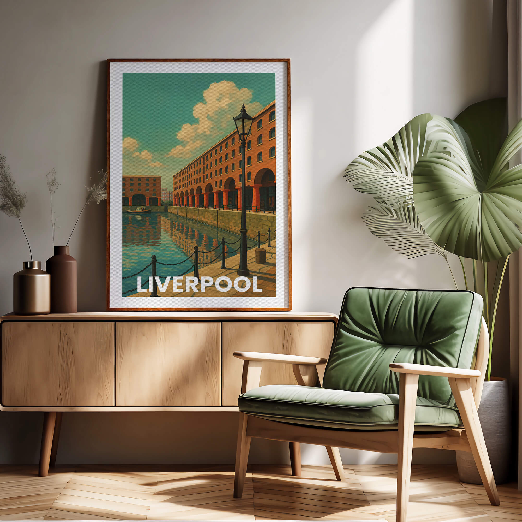 Liverpool Vintage City Travel Poster