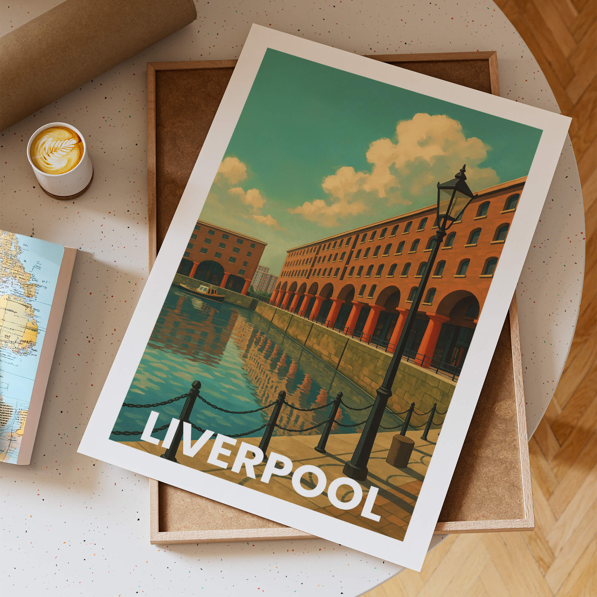 Liverpool Vintage City Travel Poster
