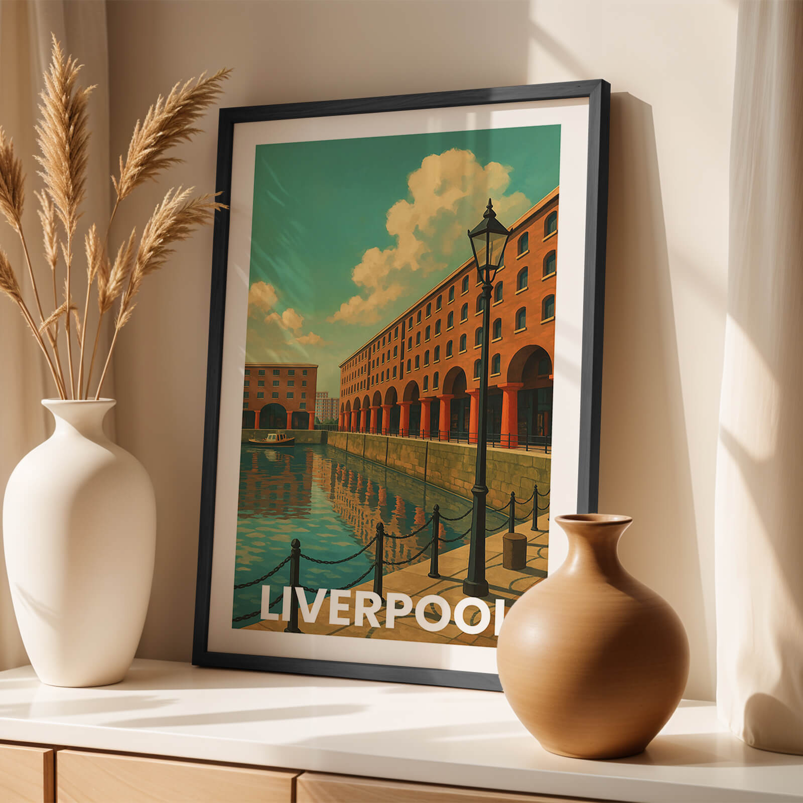 Liverpool Vintage City Travel Poster