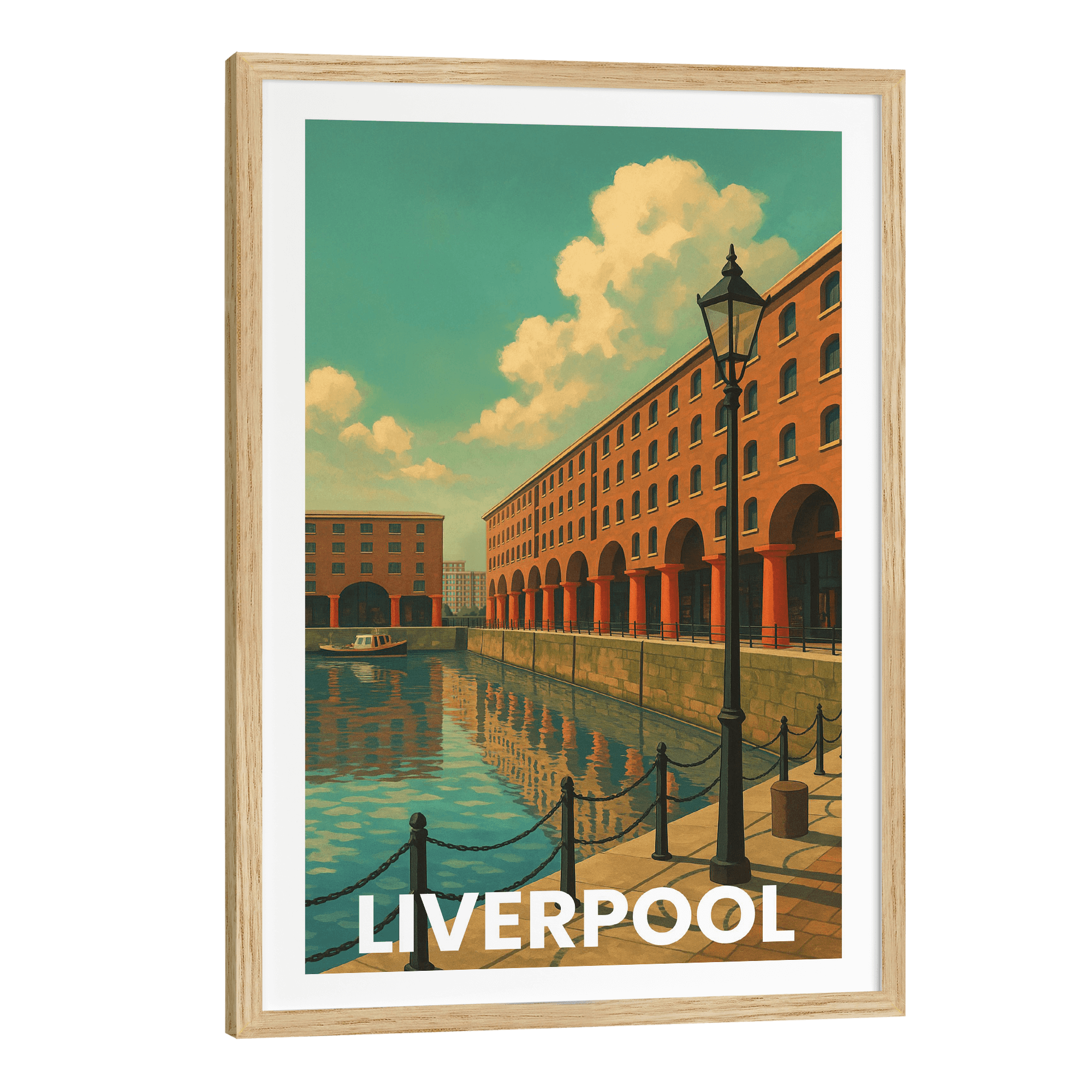 Liverpool Vintage City Travel Poster