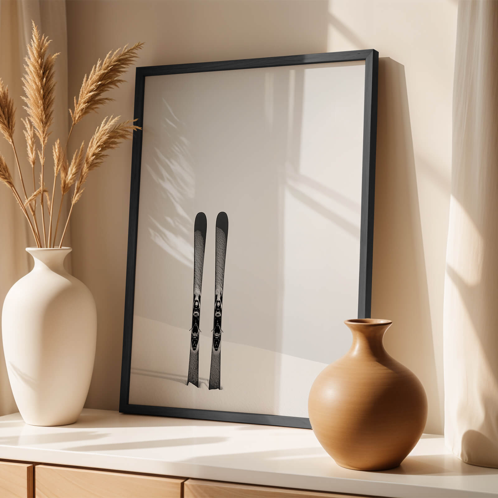 Lone Skis Poster