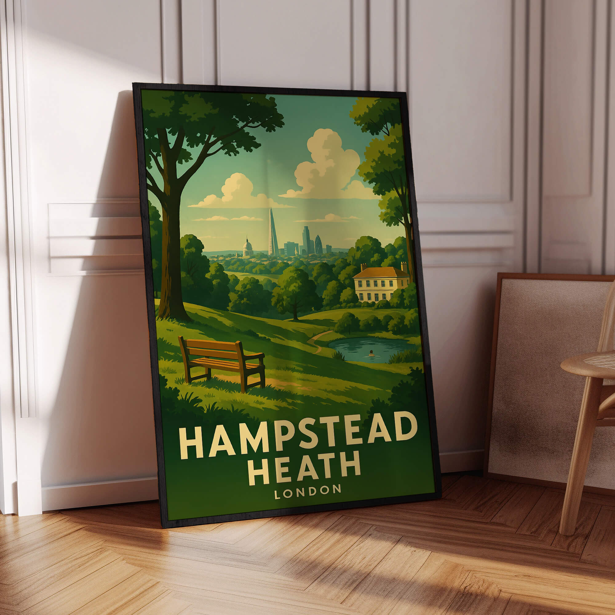 London Hampstead Heath Travel Poster
