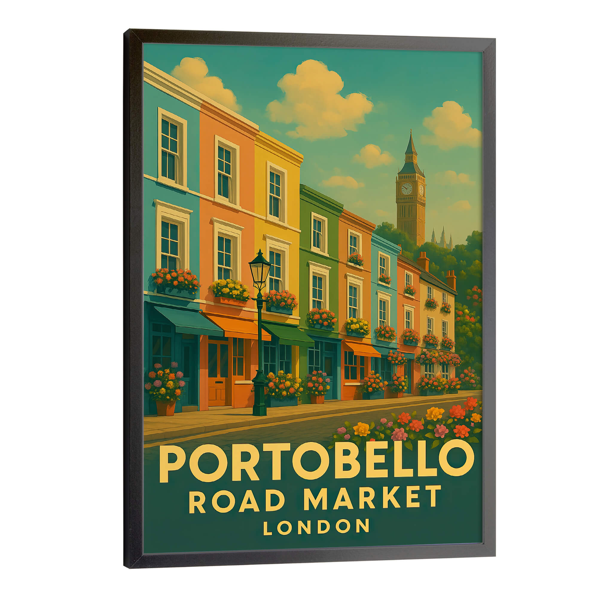 London Portobello Road Travel Poster