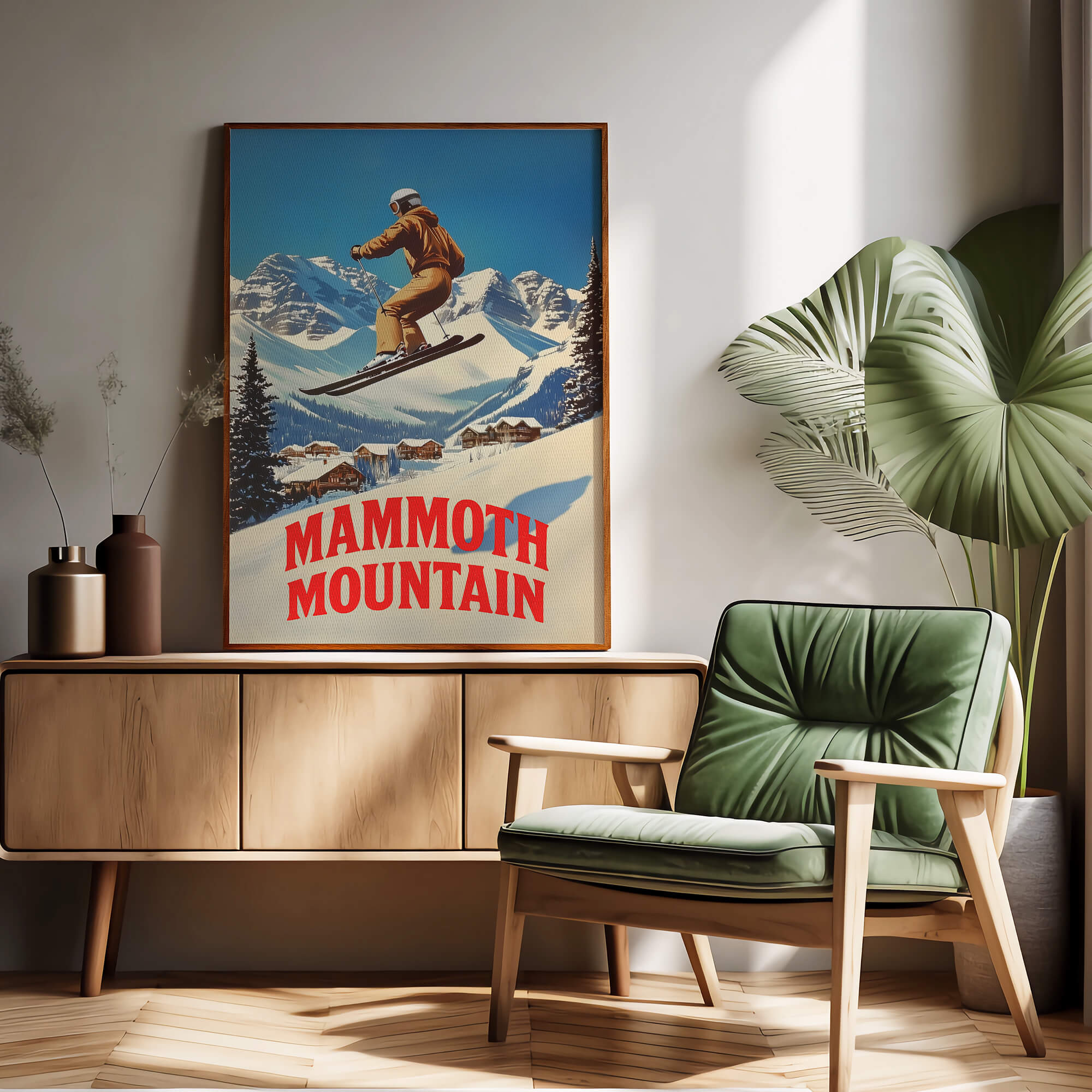 Mammoth Mountain, California Vintage Ski Travel Poster