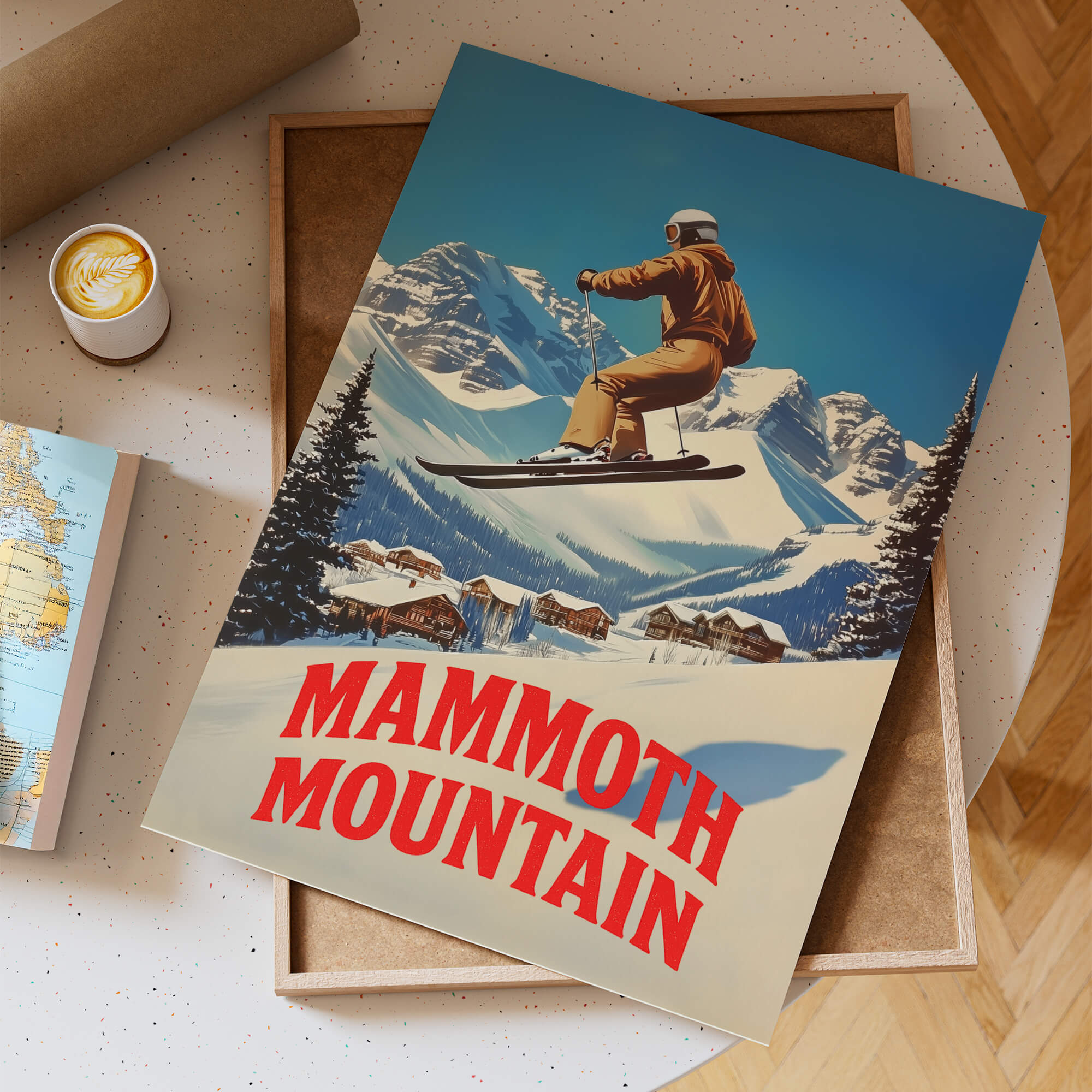 Mammoth Mountain, California Vintage Ski Travel Poster