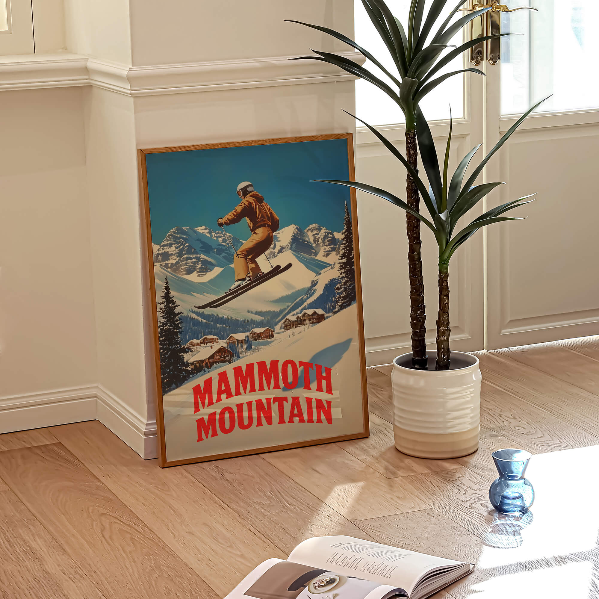 Mammoth Mountain, California Vintage Ski Travel Poster
