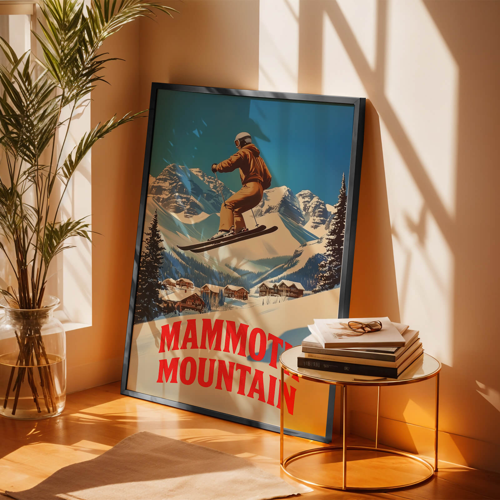 Mammoth Mountain, California Vintage Ski Travel Poster