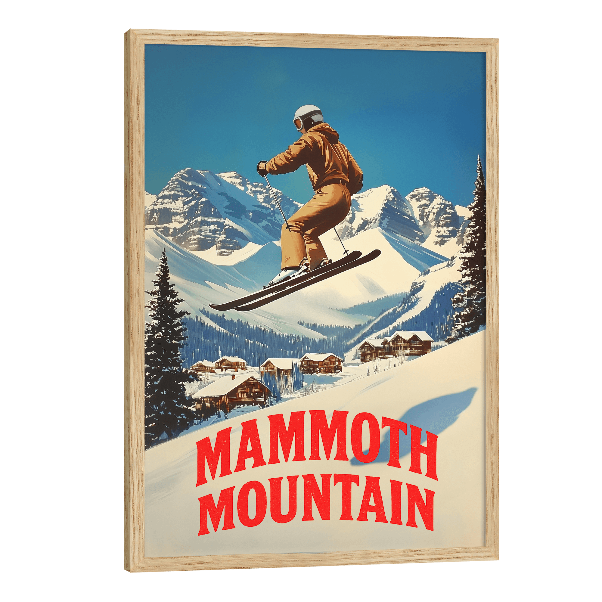 Mammoth Mountain, California Vintage Ski Travel Poster
