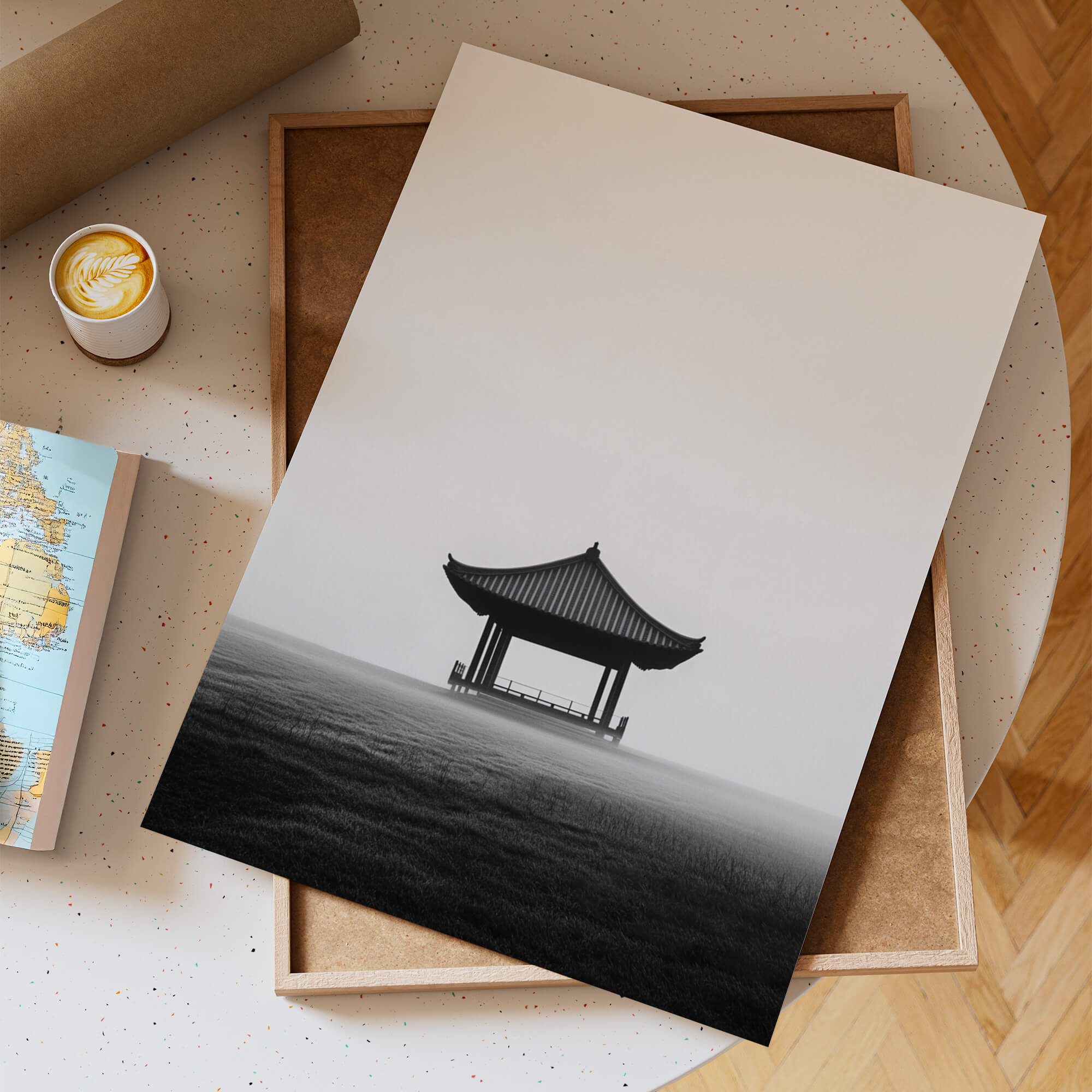 Misty Pavilion Poster