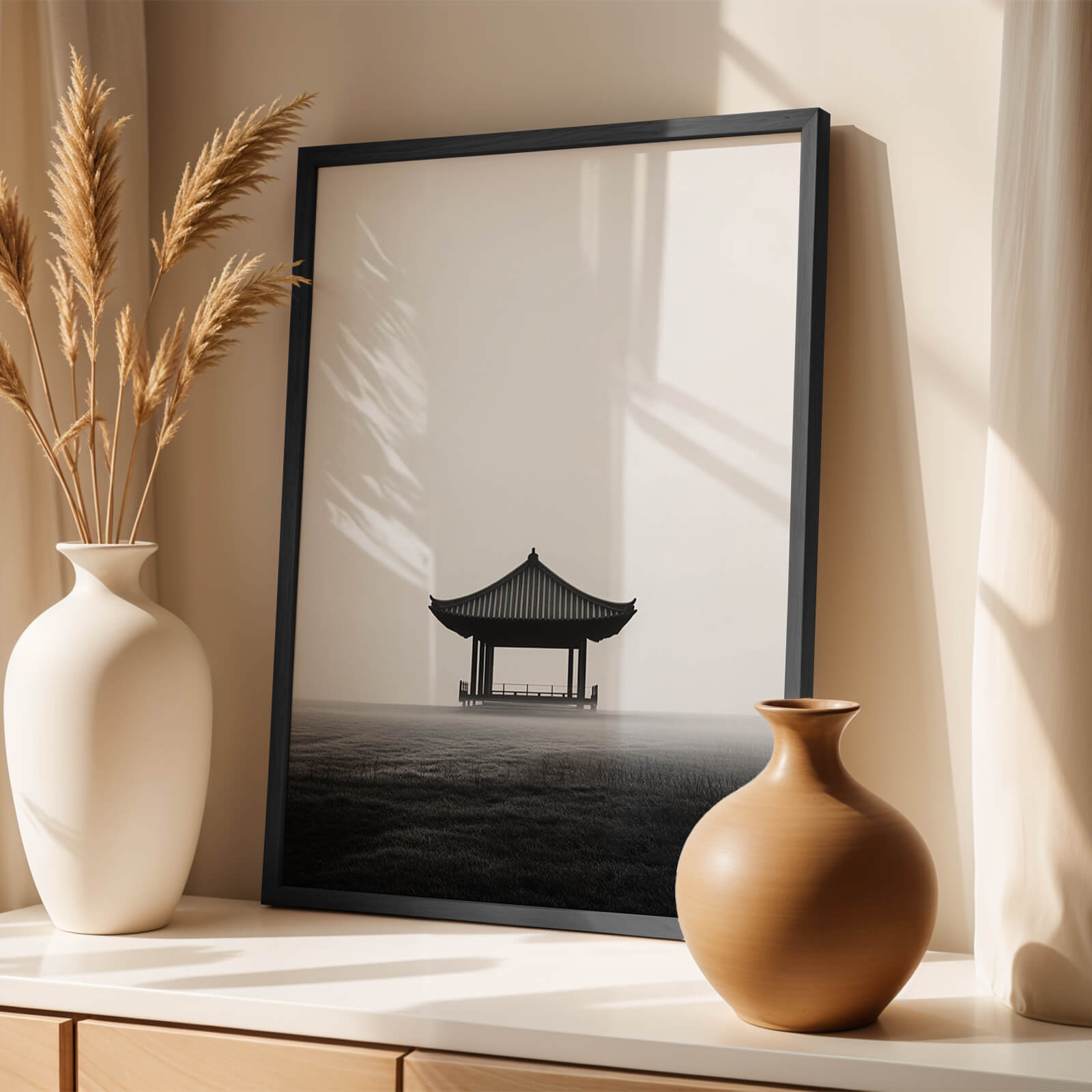 Misty Pavilion Poster