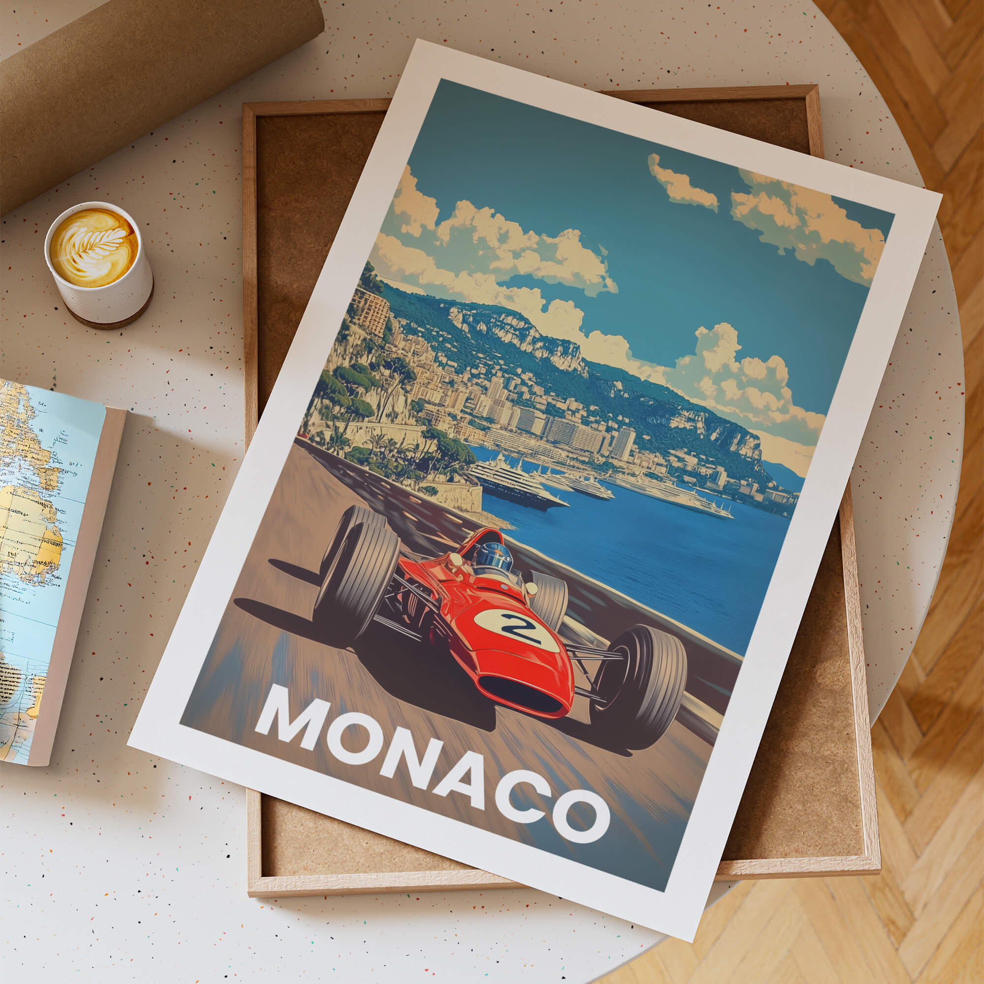 Monaco Vintage City Travel Poster
