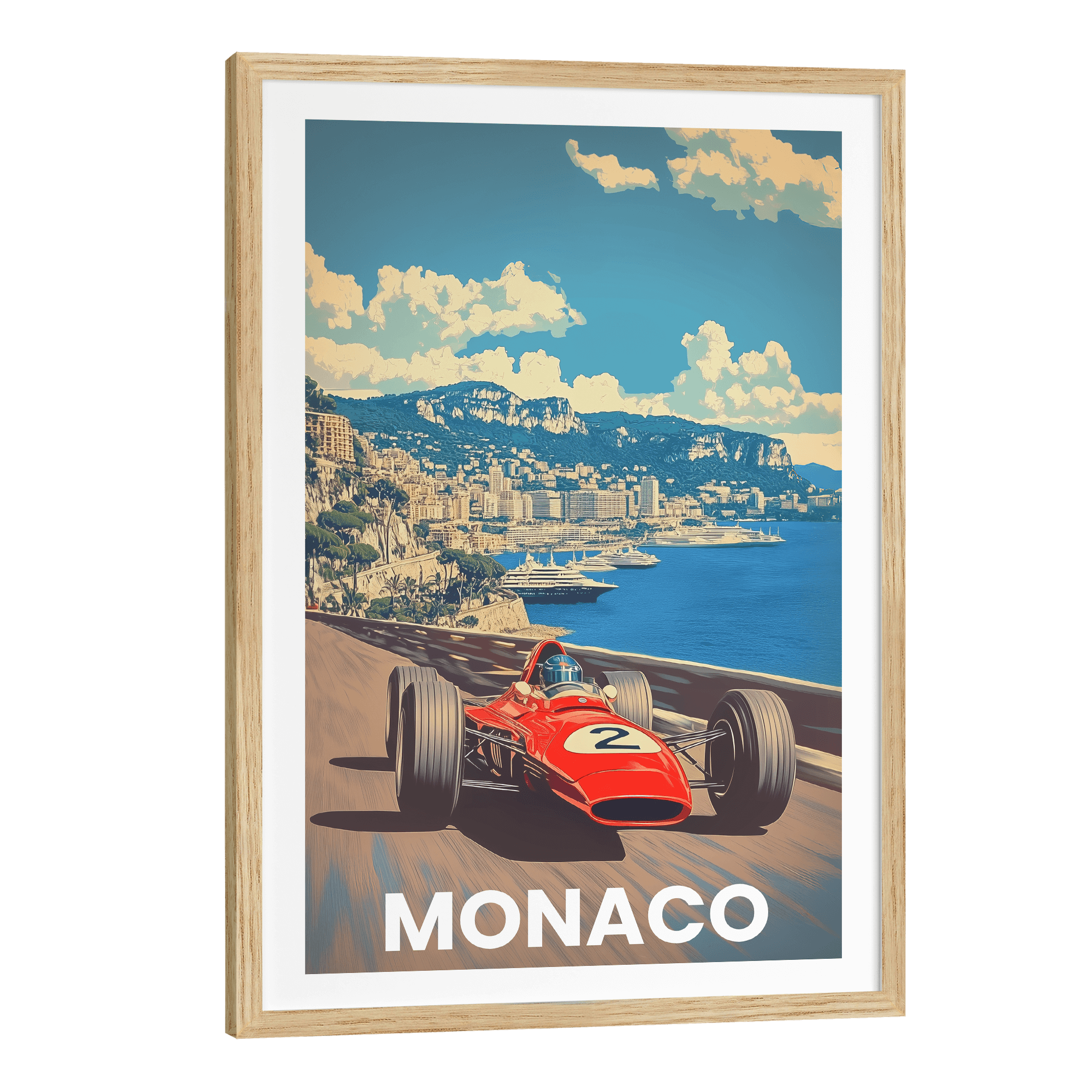 Monaco Vintage City Travel Poster