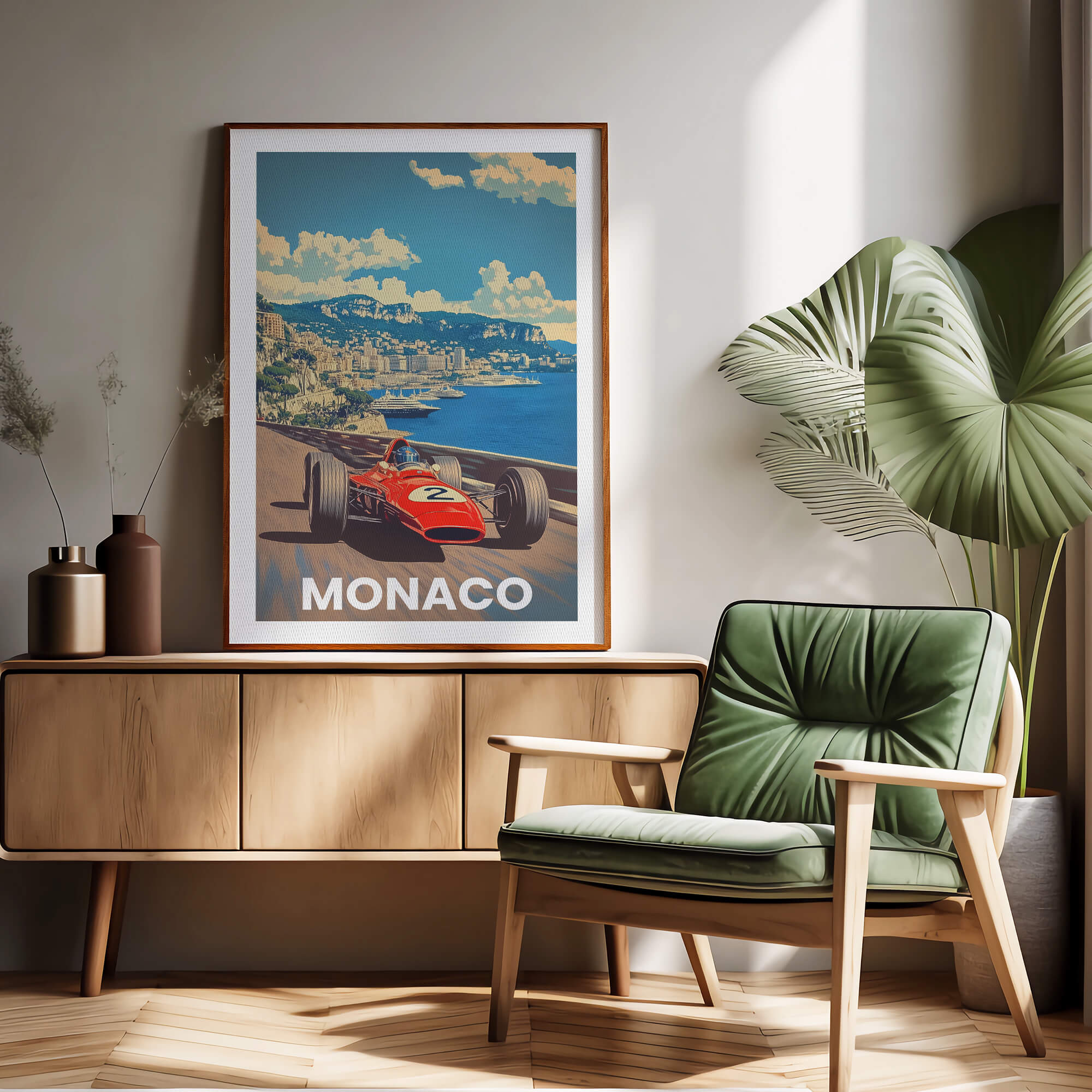 Monaco Vintage City Travel Poster