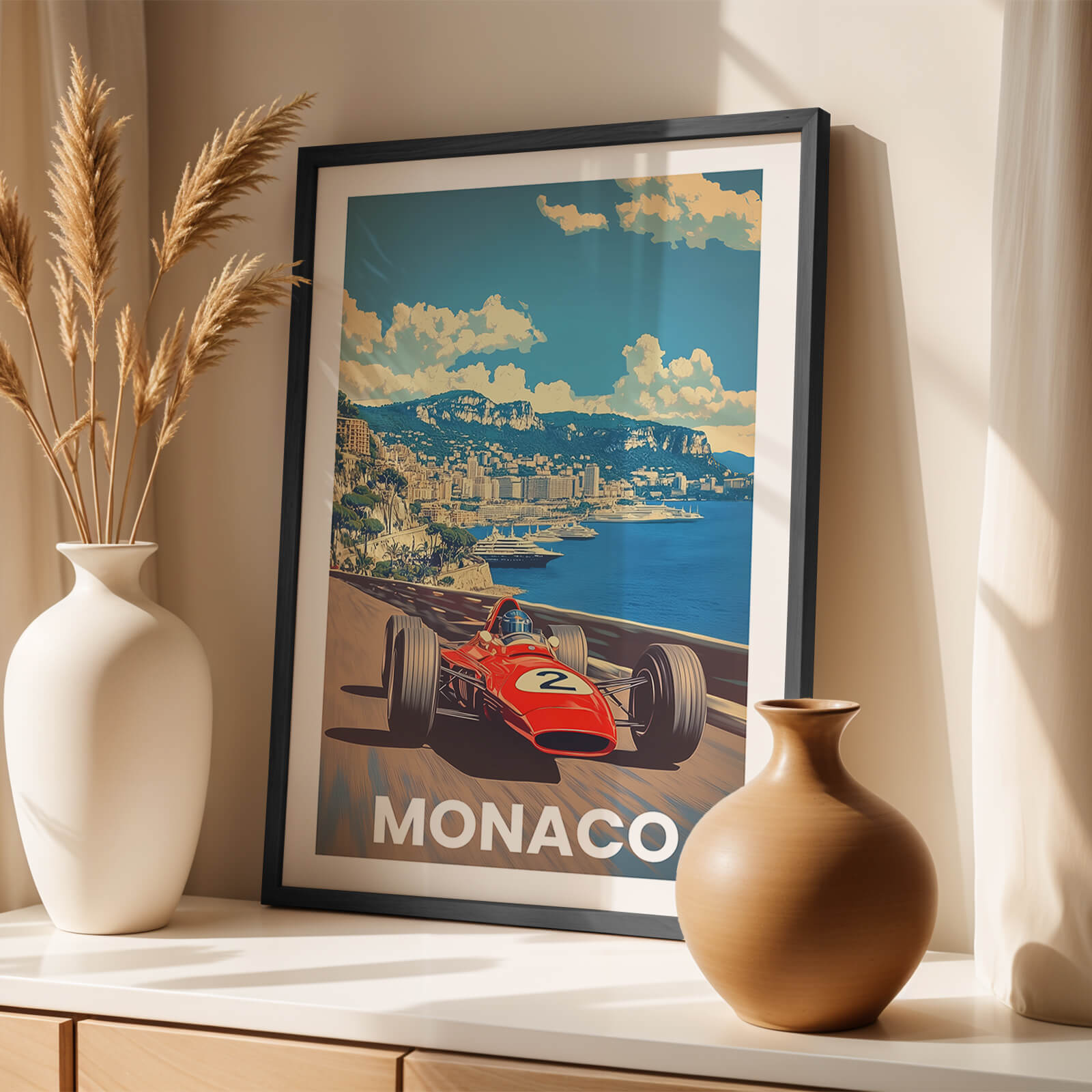 Monaco Vintage City Travel Poster