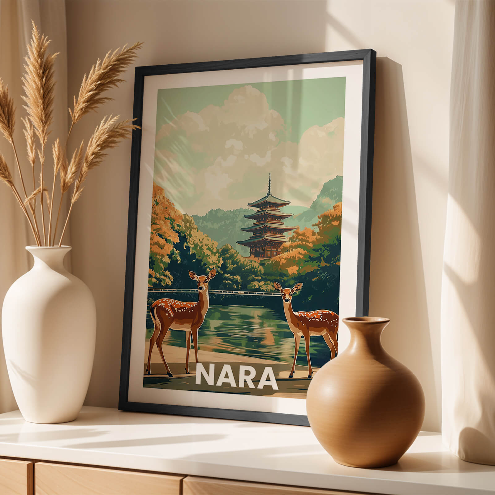 Nara Vintage City Travel Poster