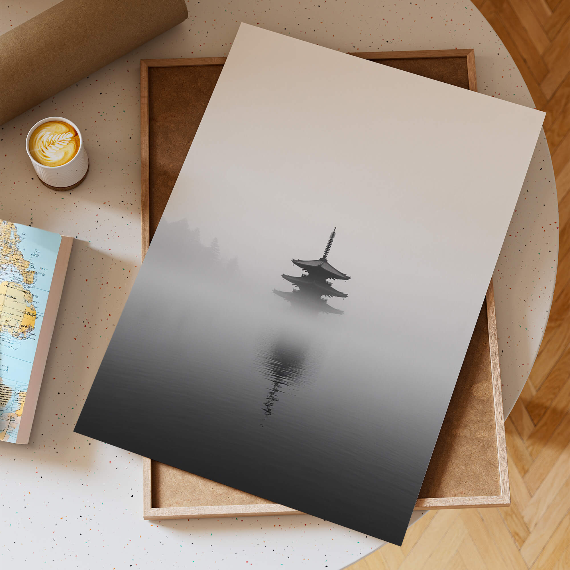Pagoda In The Mist Poster