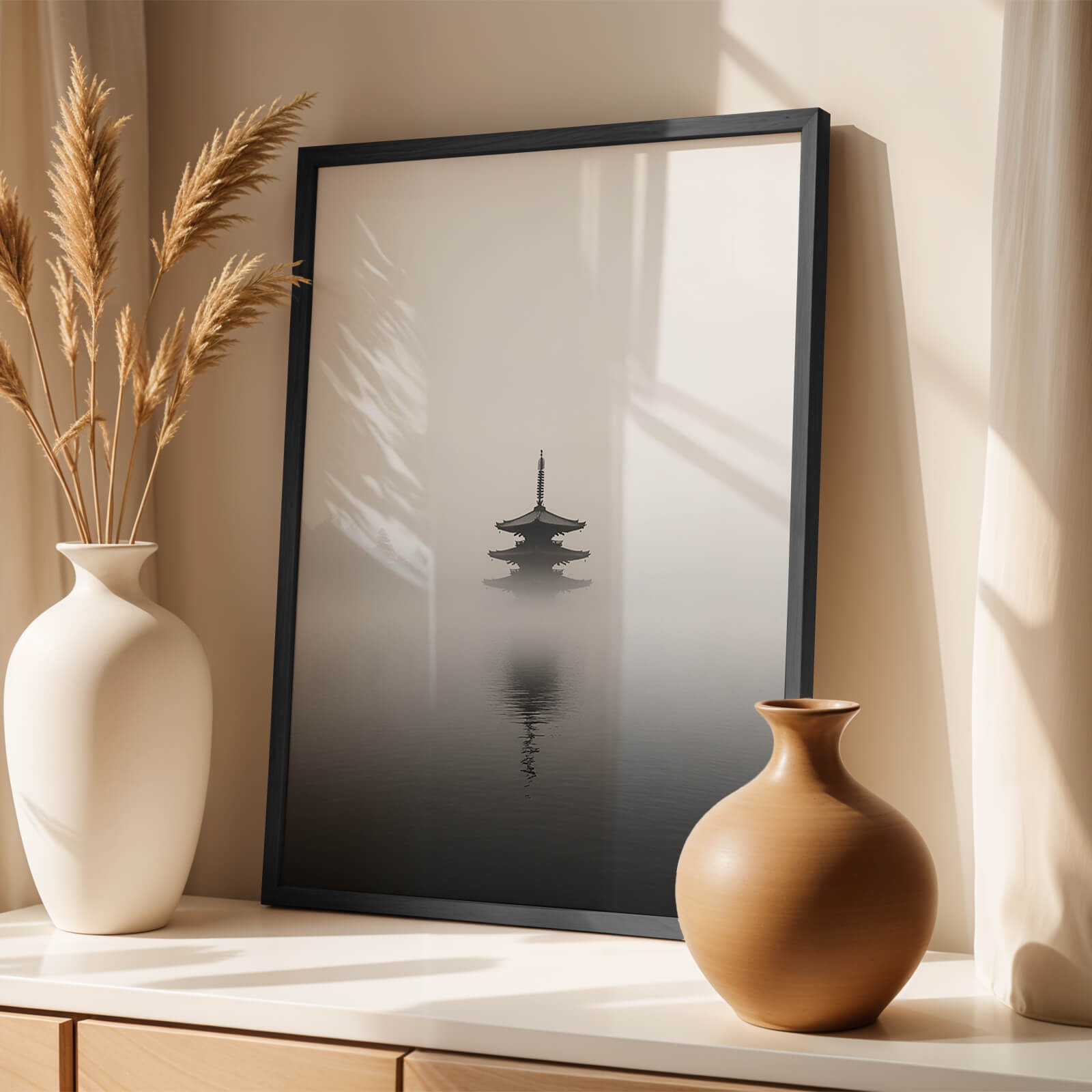 Pagoda In The Mist Poster