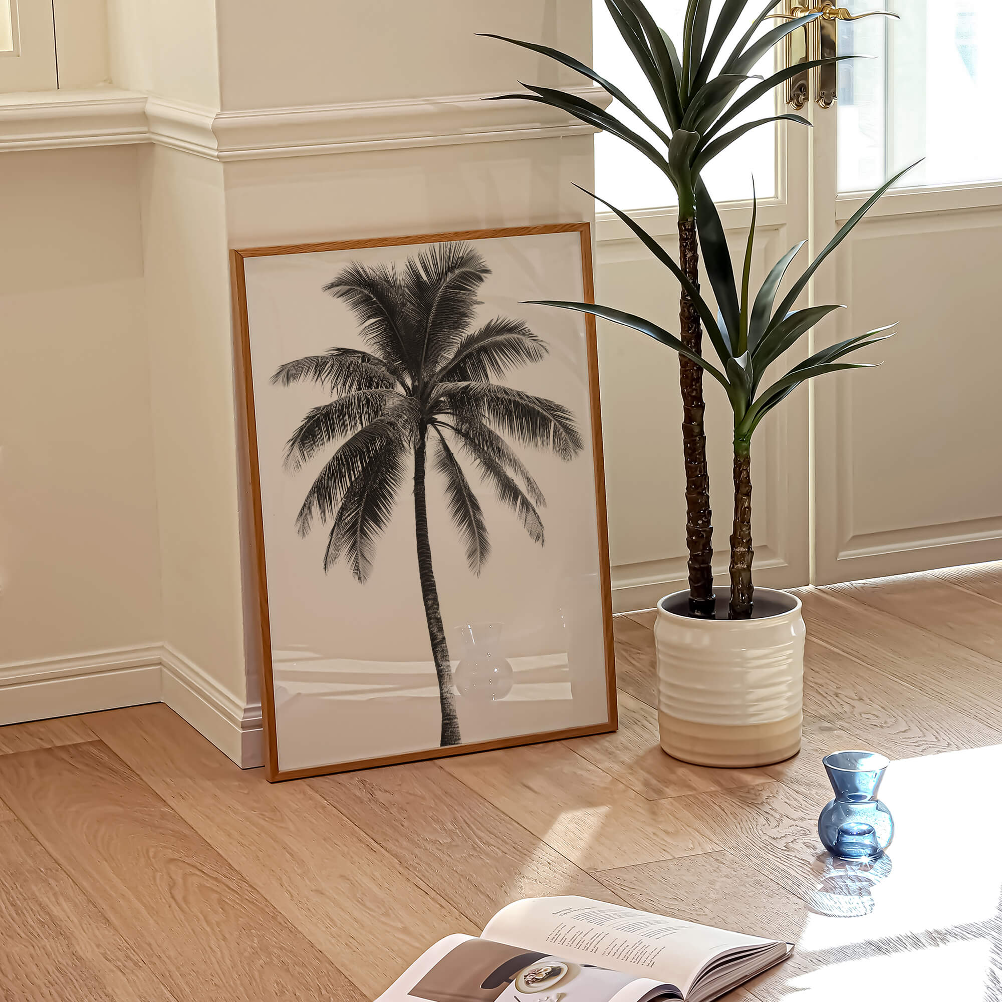 LA Palm Mono Poster