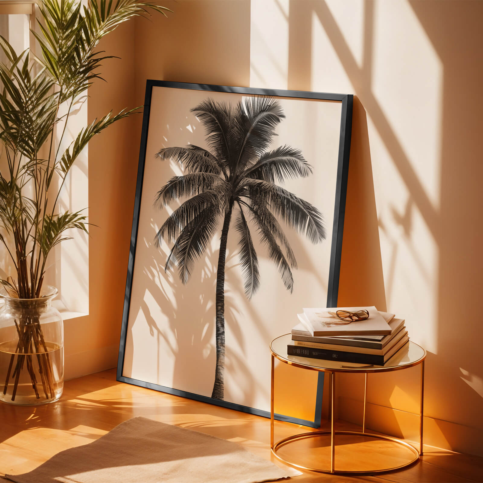 LA Palm Mono Poster