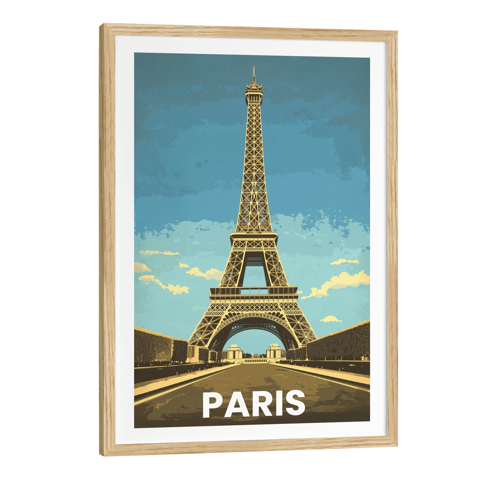 Paris Vintage City Travel Poster