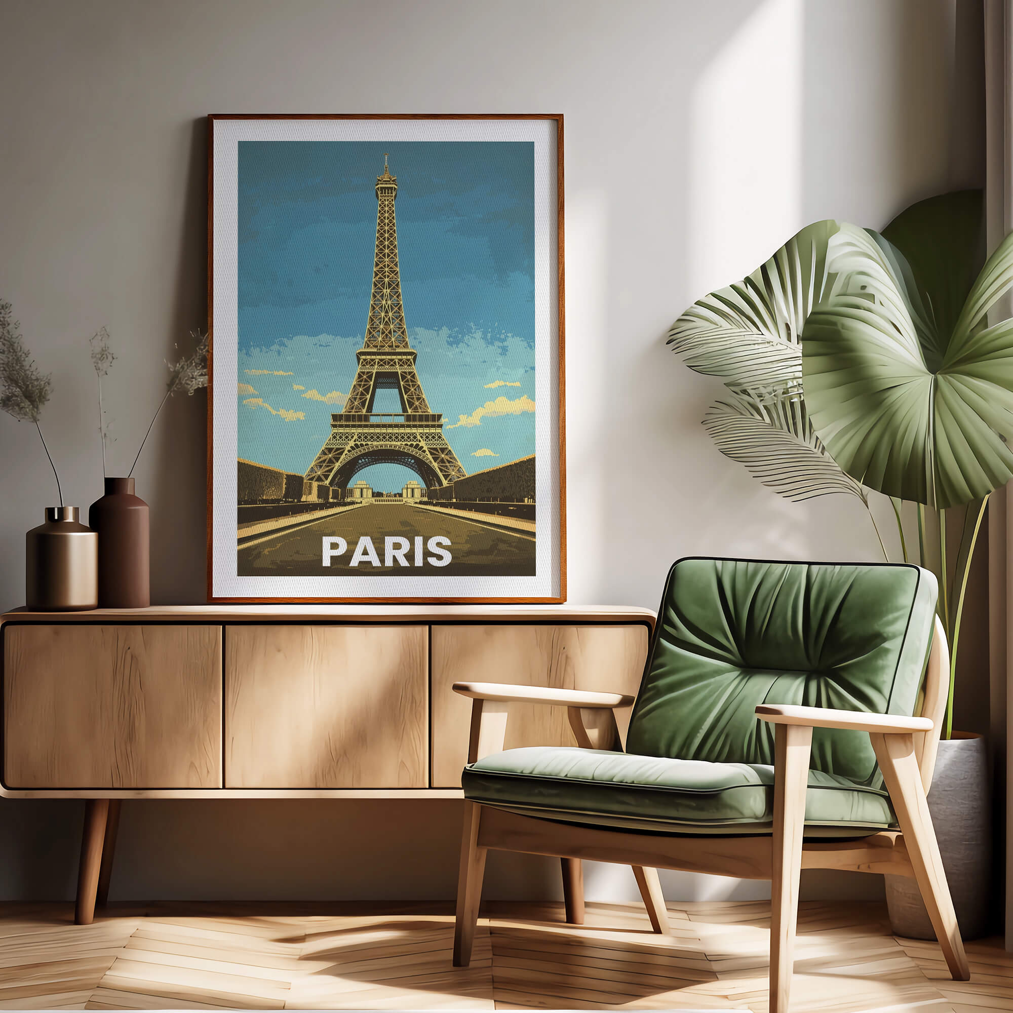 Paris Vintage City Travel Poster
