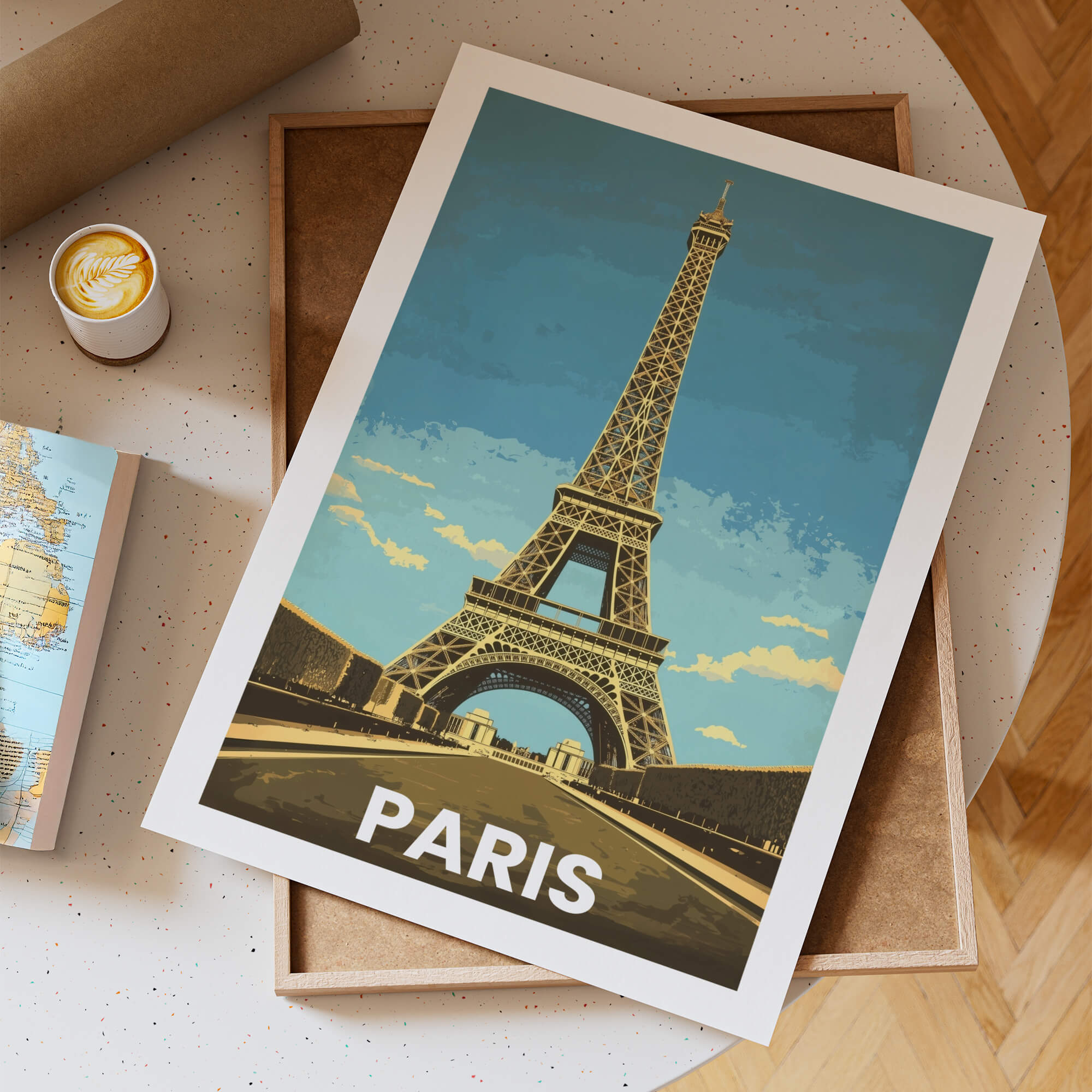 Paris Vintage City Travel Poster