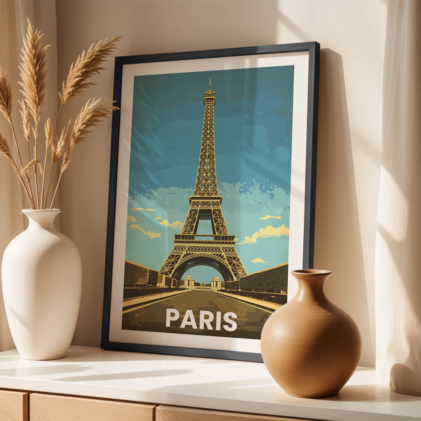 Paris Vintage City Travel Poster