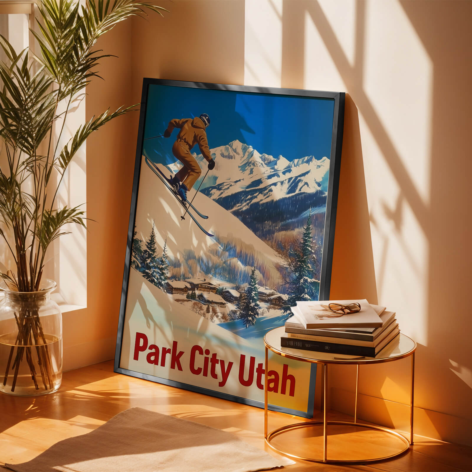 Park City, Utah Vintage Ski Travel Poster