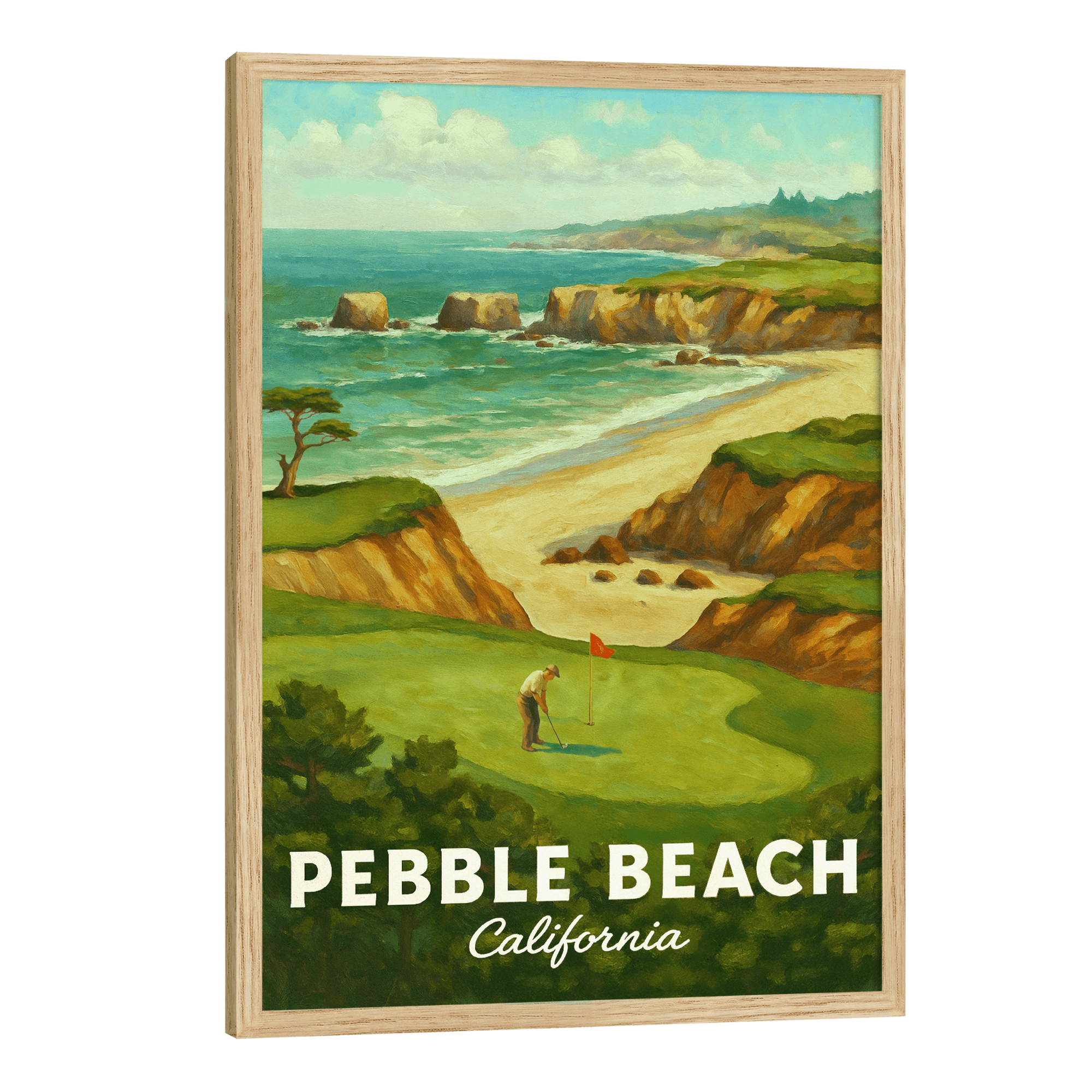 Pebble Beach Travel Poster