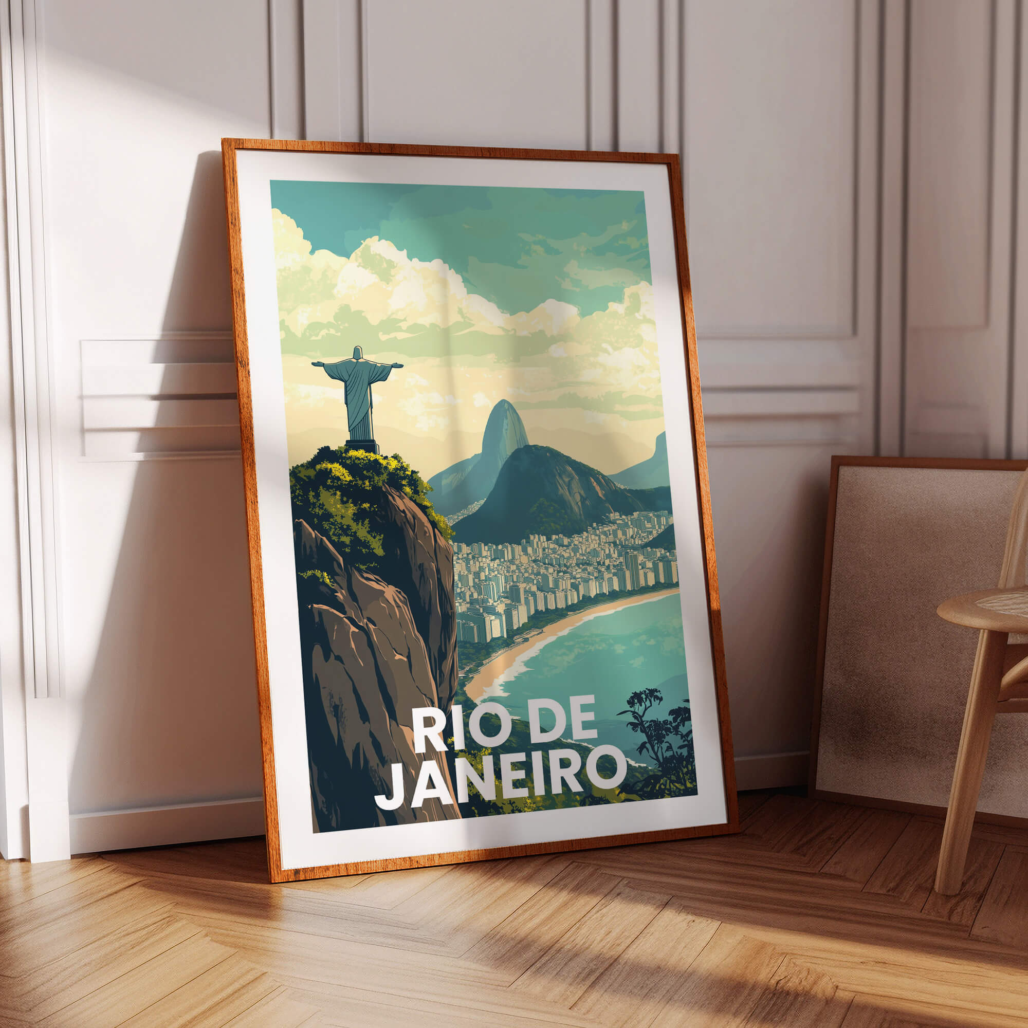 Rio de Janeiro Vintage City Travel Poster