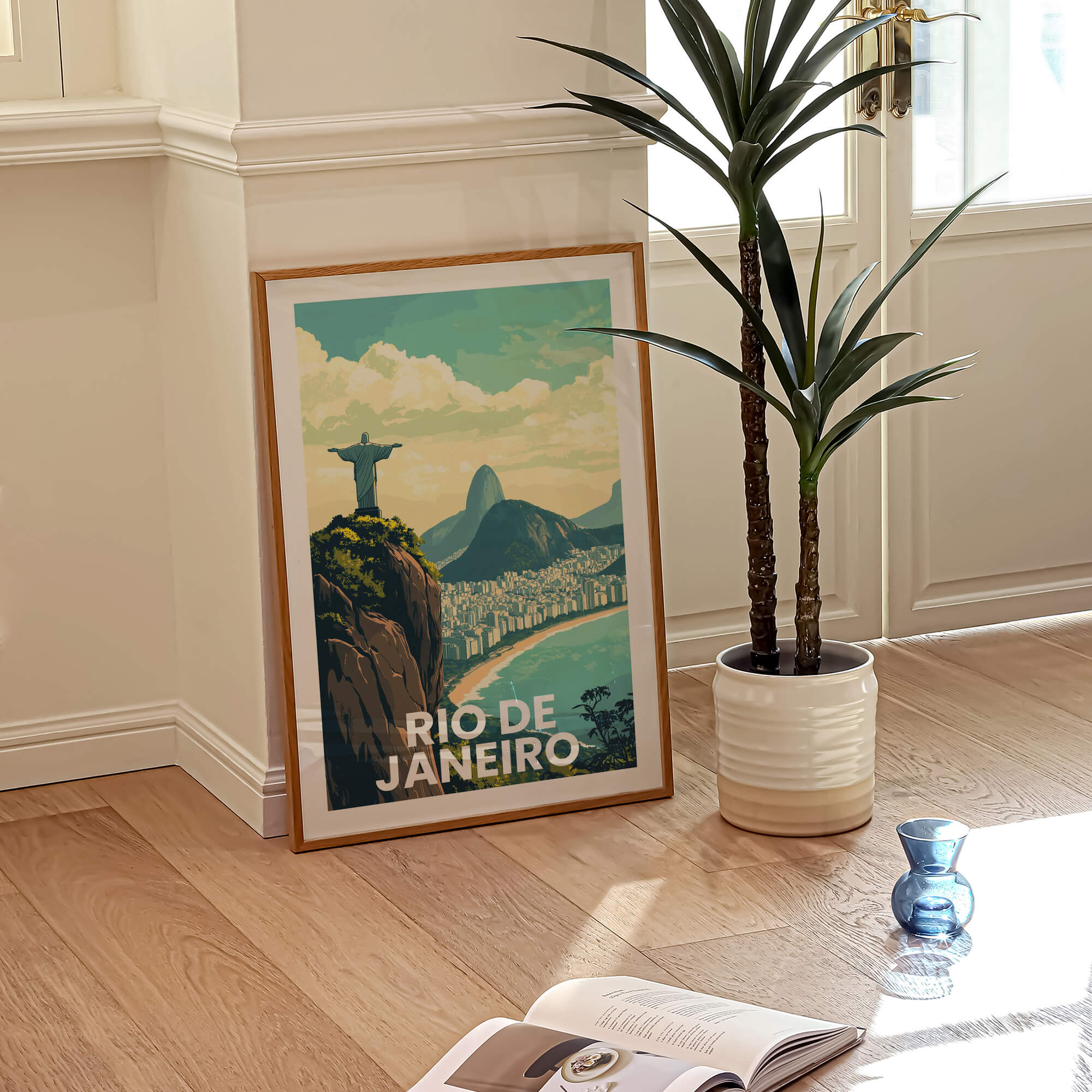 Rio de Janeiro Vintage City Travel Poster